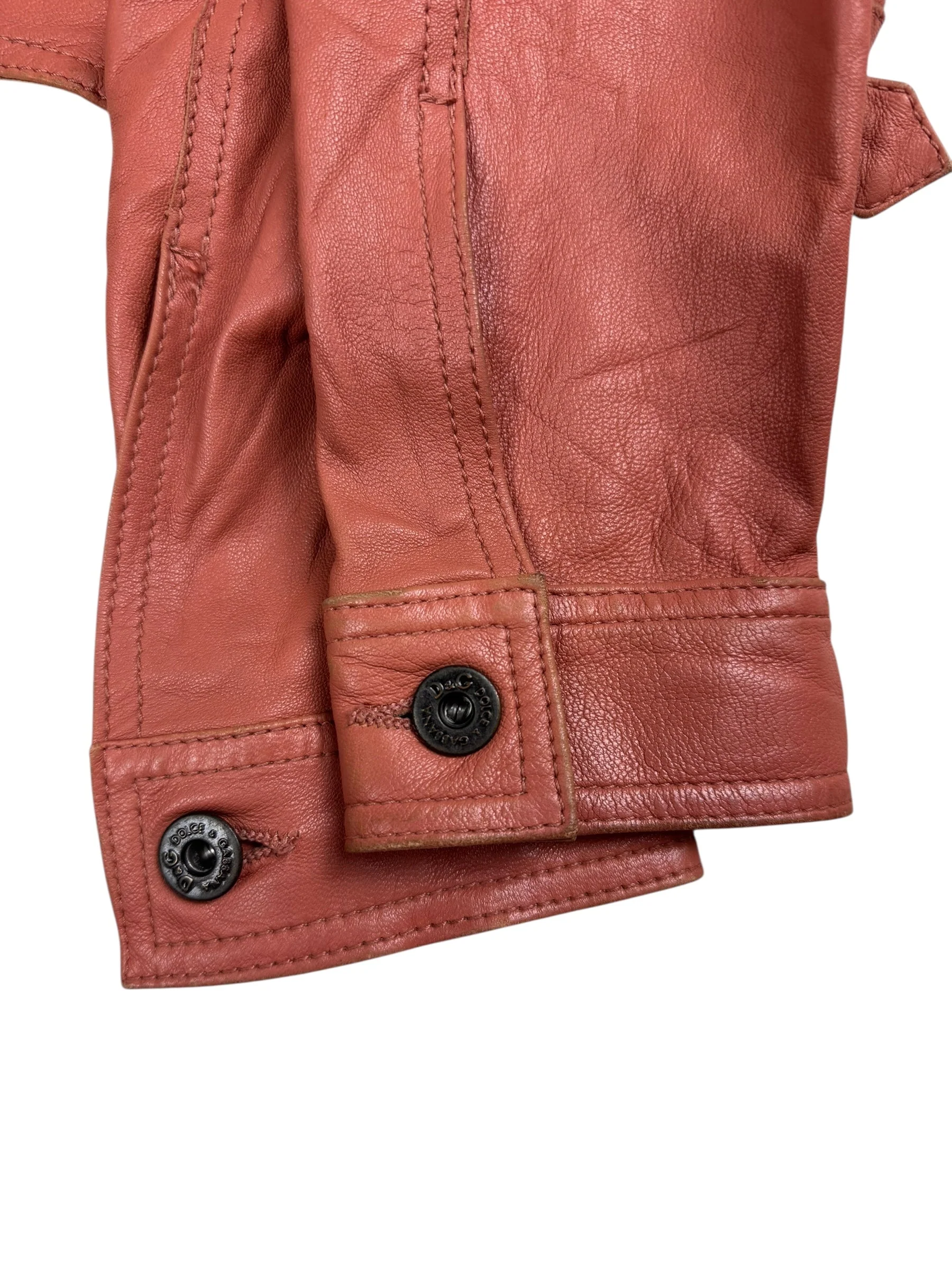 D&G 2000s salmon pink leather utility jacket - Image 32