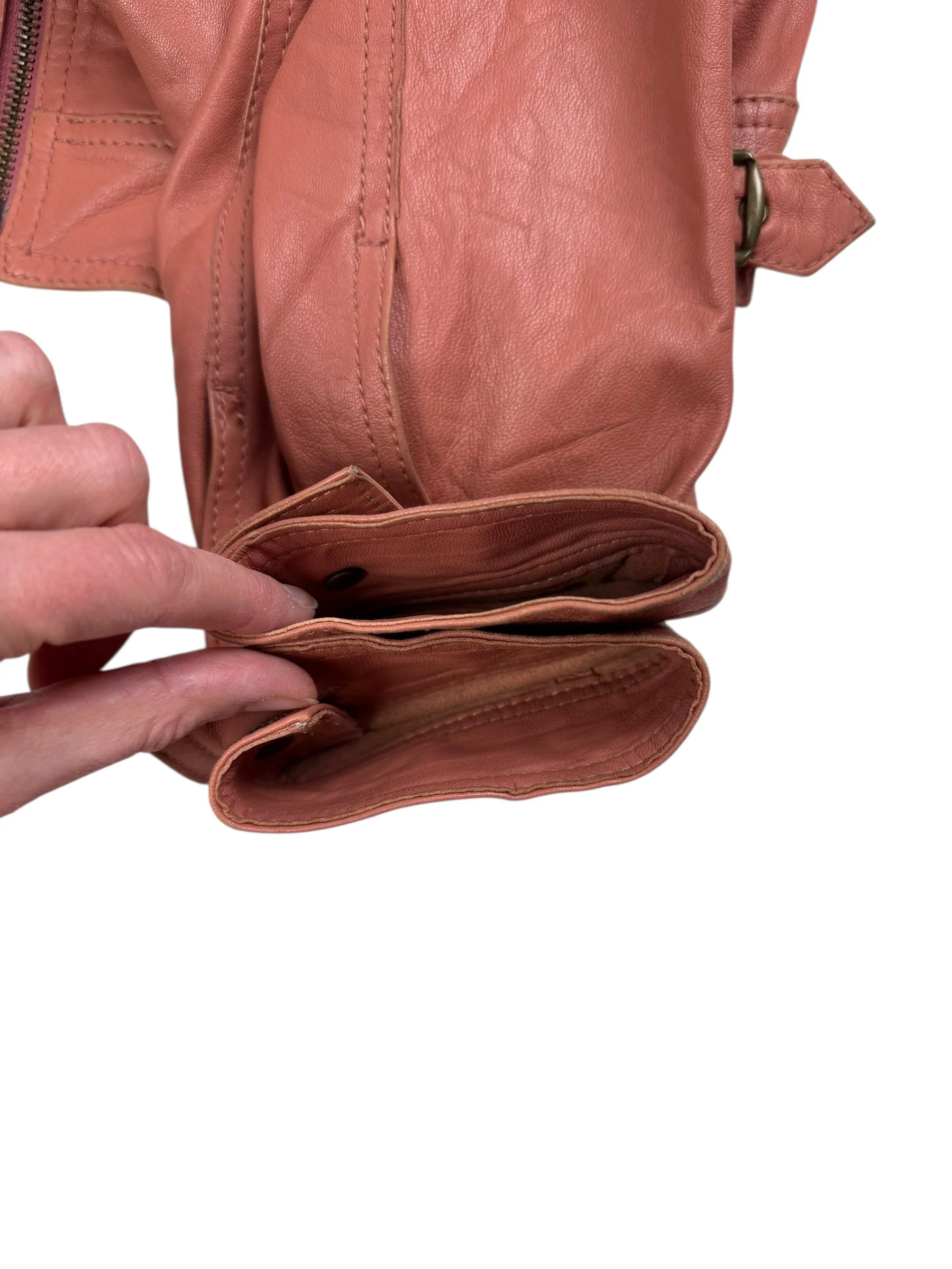 D&G 2000s salmon pink leather utility jacket - Image 33