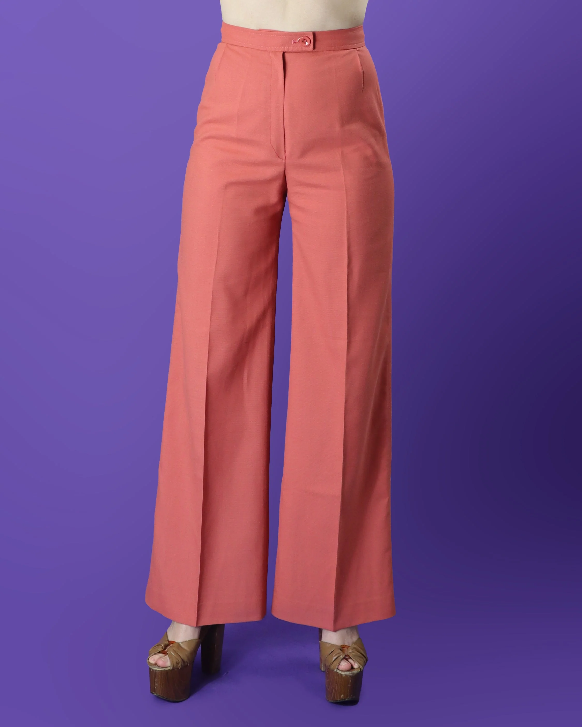 DEADSTOCK Vintage 1970s Jaeger Blush Pink Pant Suit Set Jumper and Flares - Image 25