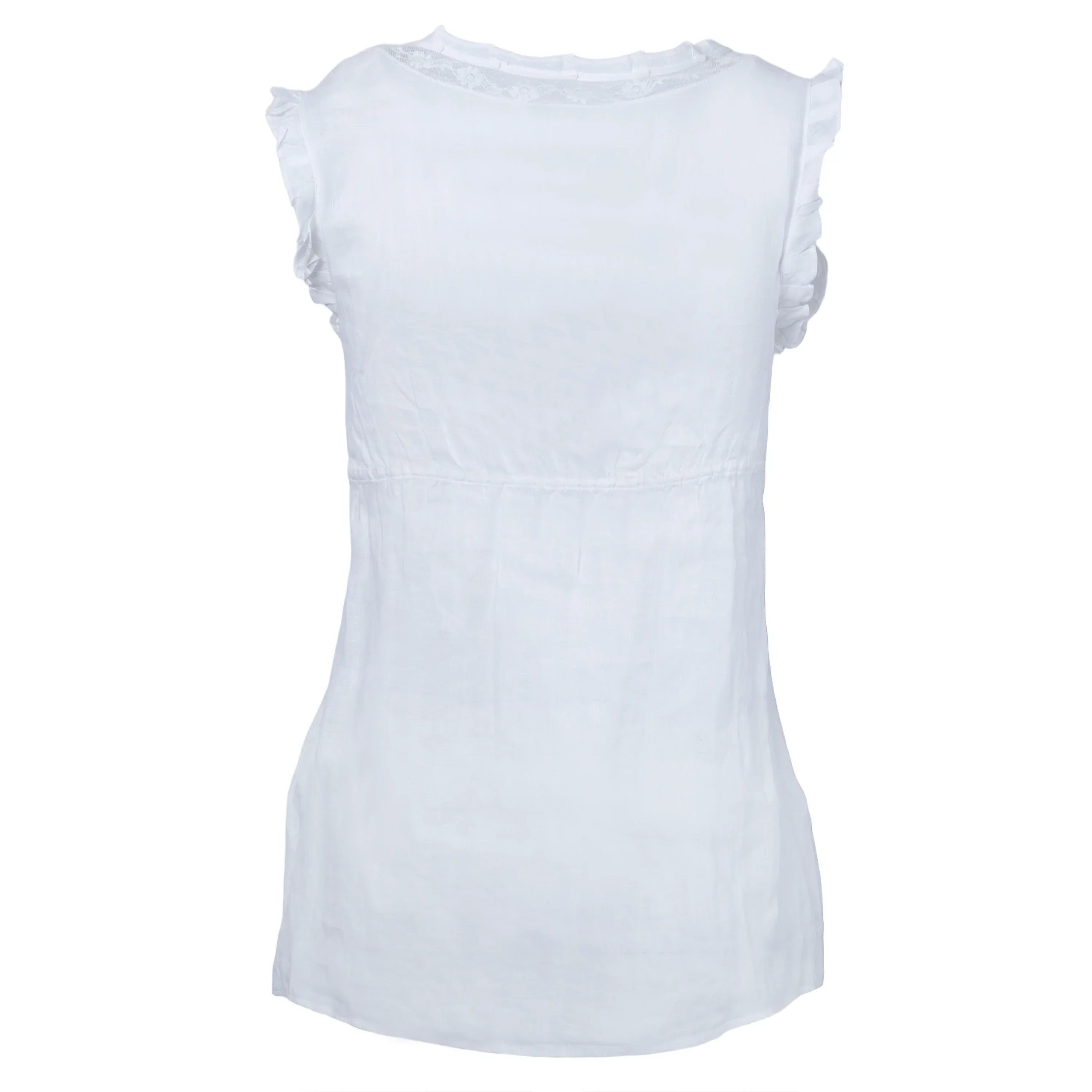 Dolce & Gabbana Floral Lace Top with Ruffled Cap Sleeves - '10s - Image 3