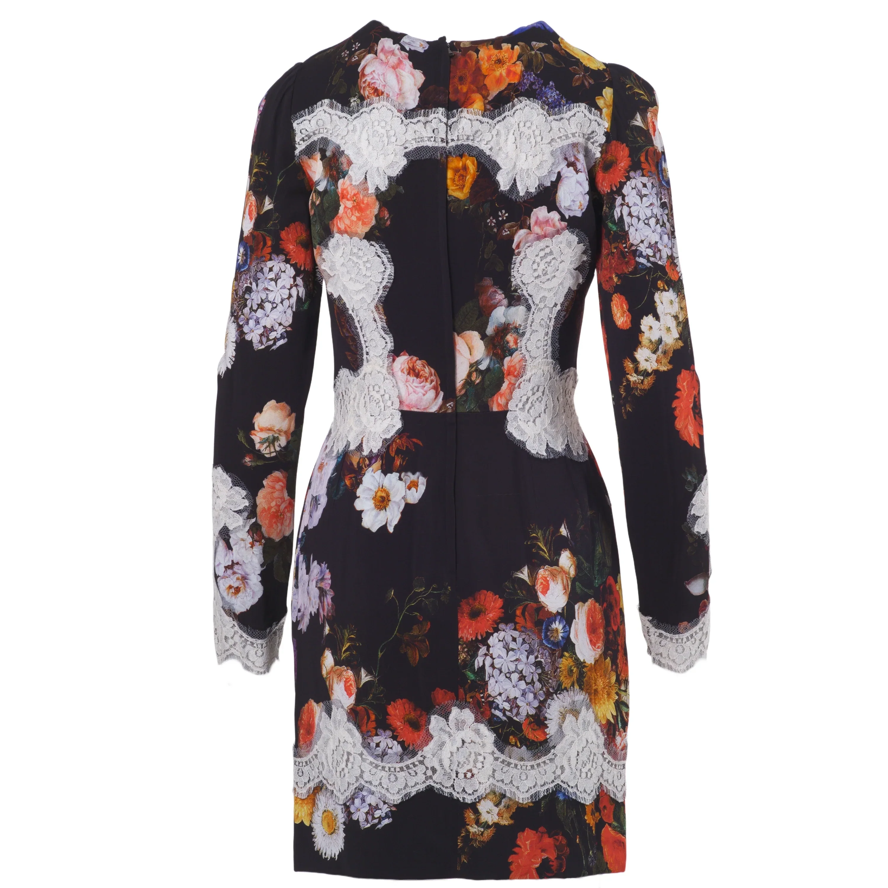 Dolce & Gabbana Floral Print Dress with Lace Details - '10s - Image 3
