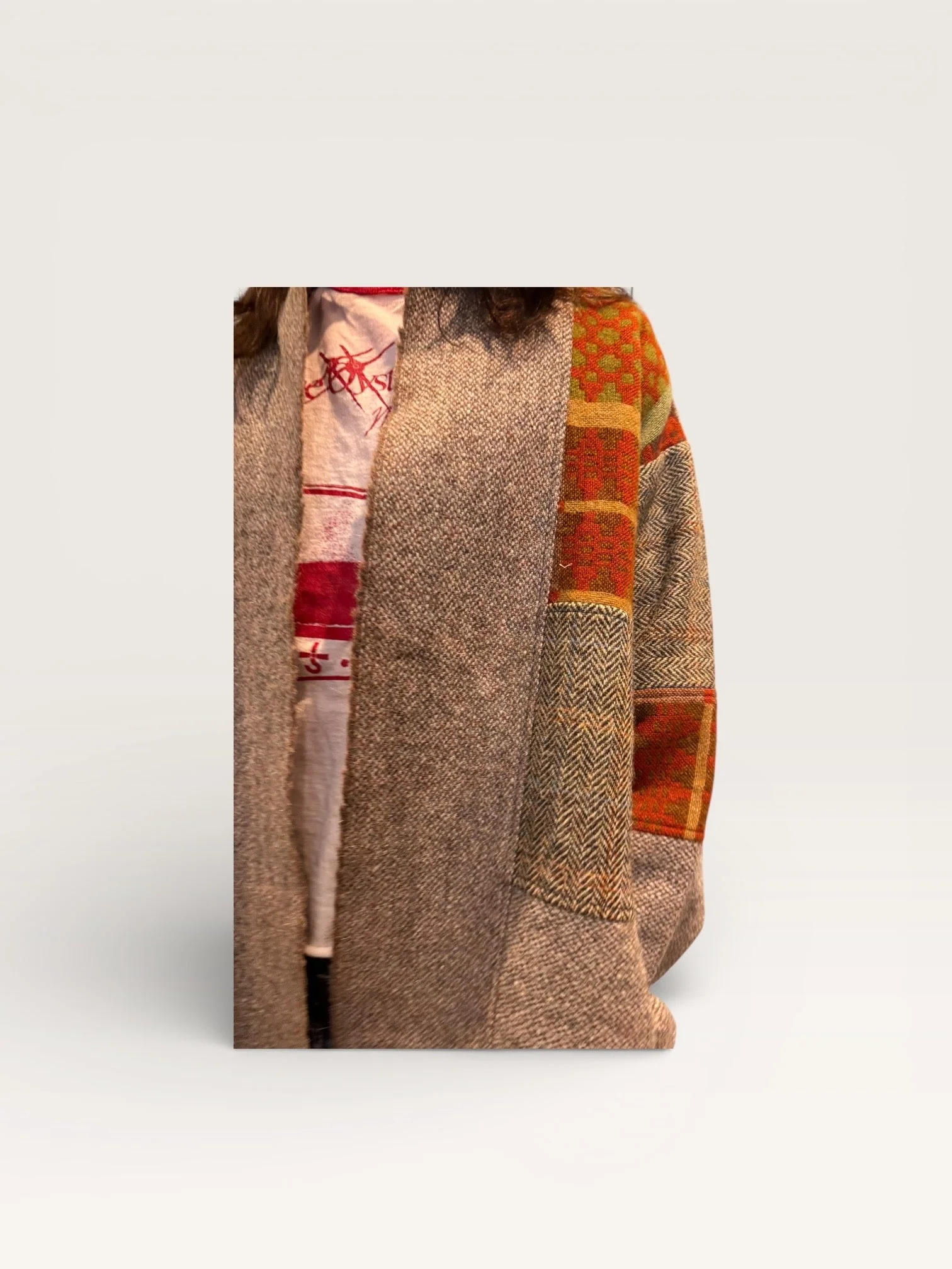 Donna, reworked 70s patchwork blanket wool coat - Image 10