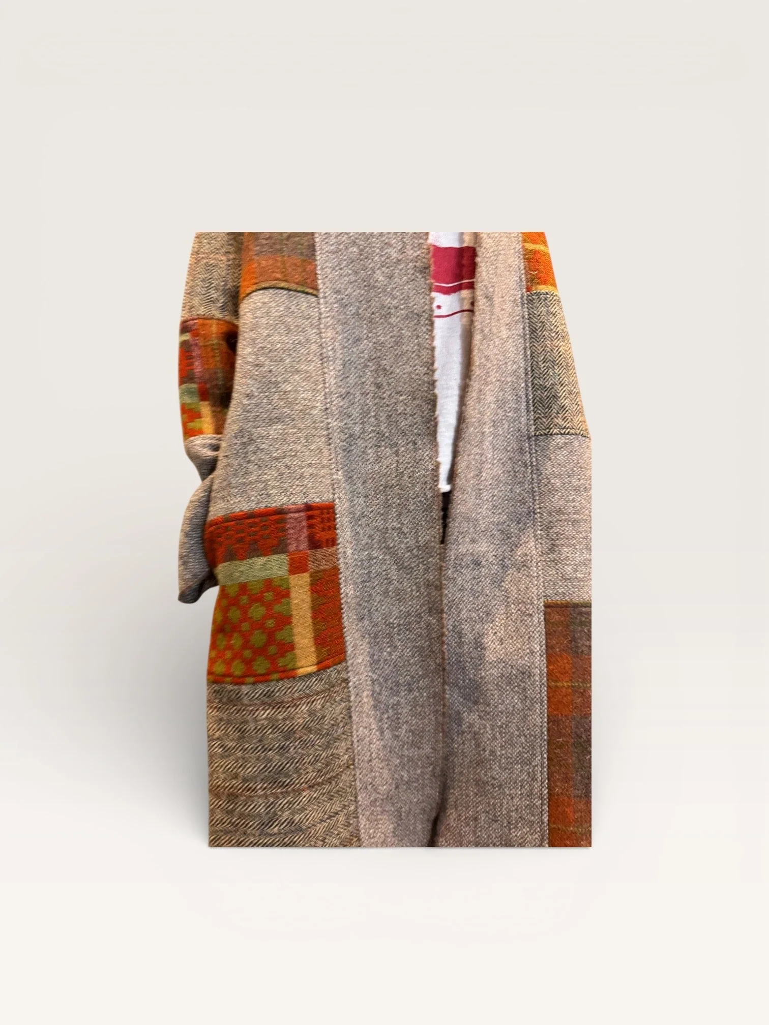 Donna, reworked 70s patchwork blanket wool coat - Image 11