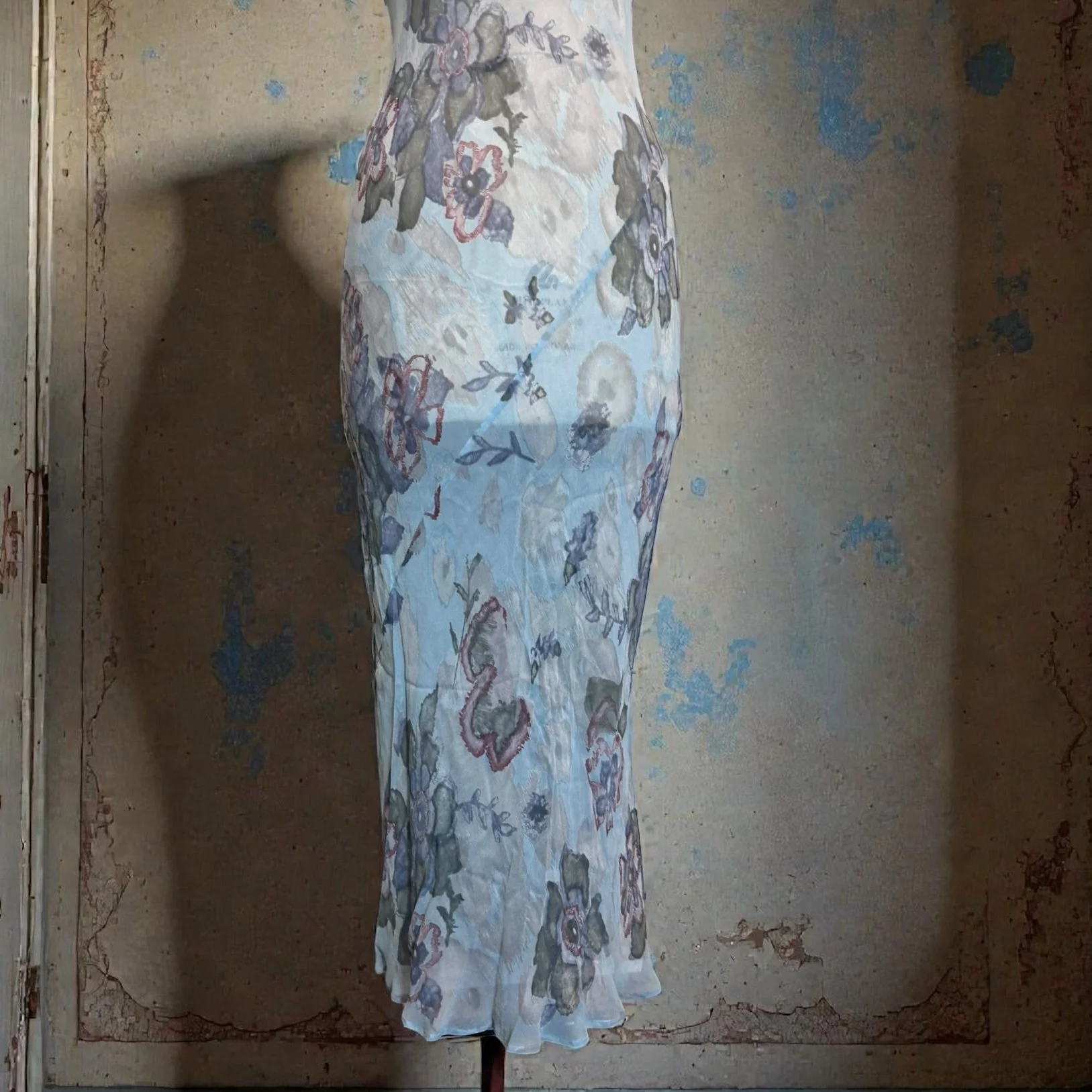 Dulce, 90s silk chiffon floral bias cut dress - Image 7