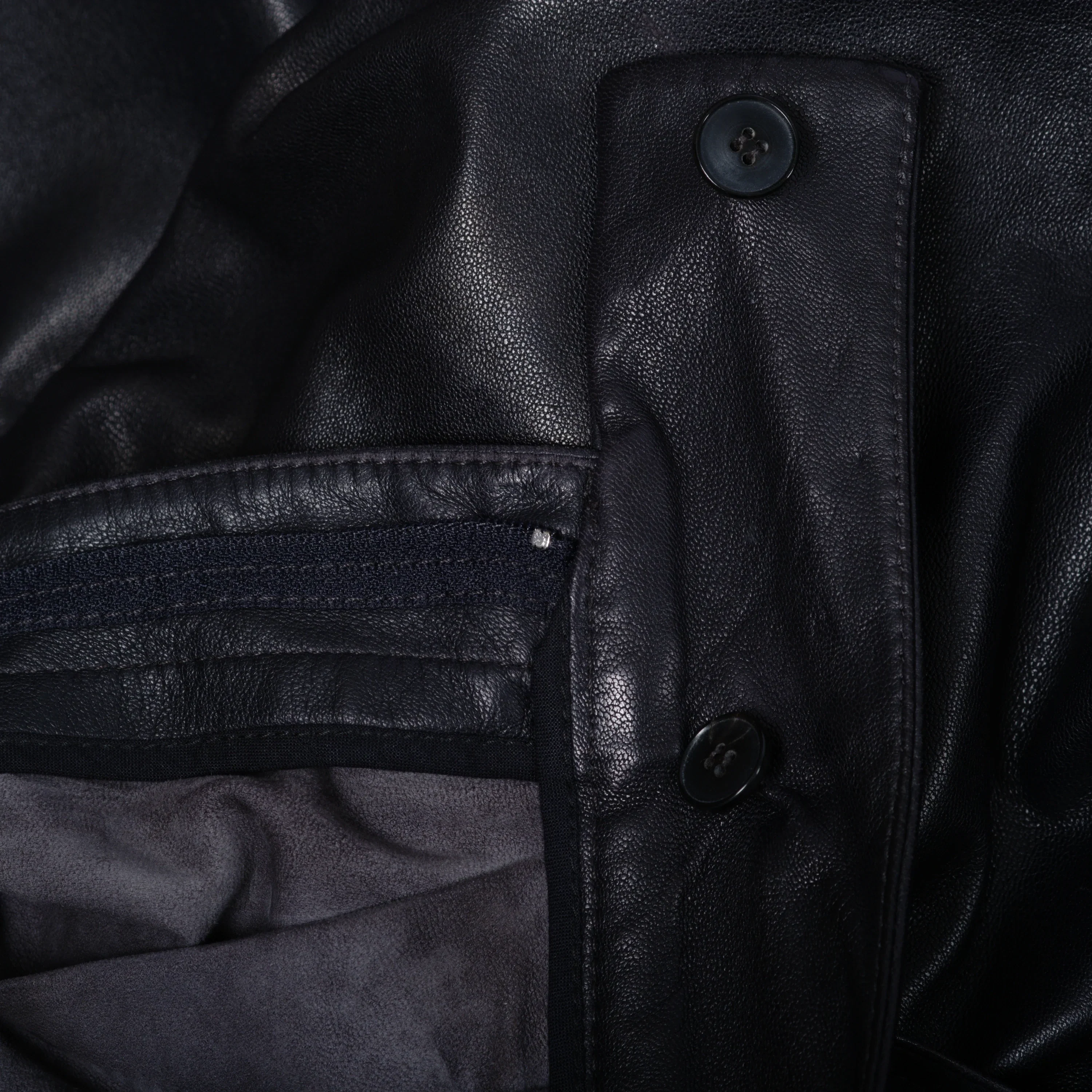 Dušan Leather Black Pants - '10s - Image 13