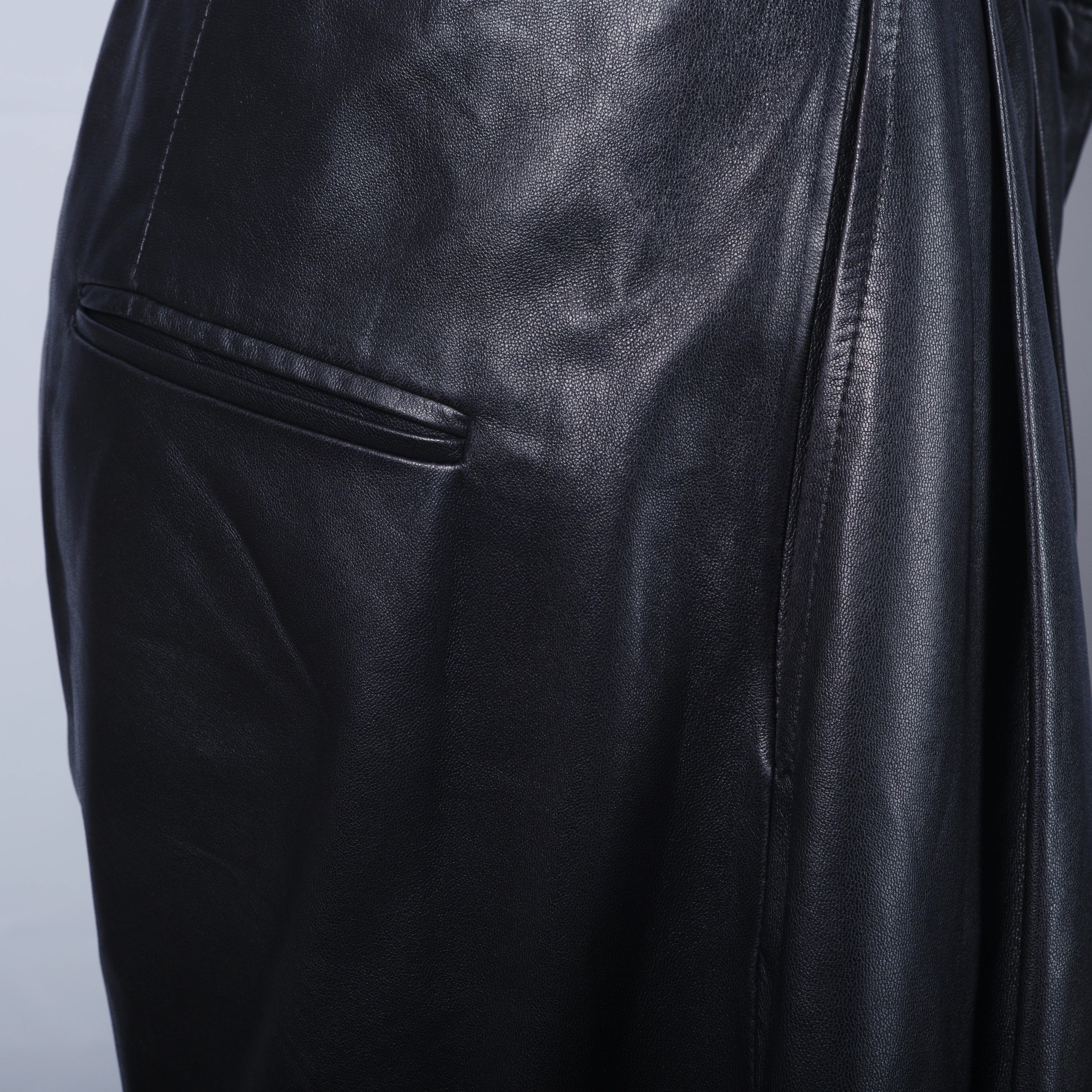Dušan Leather Black Pants - '10s - Image 25