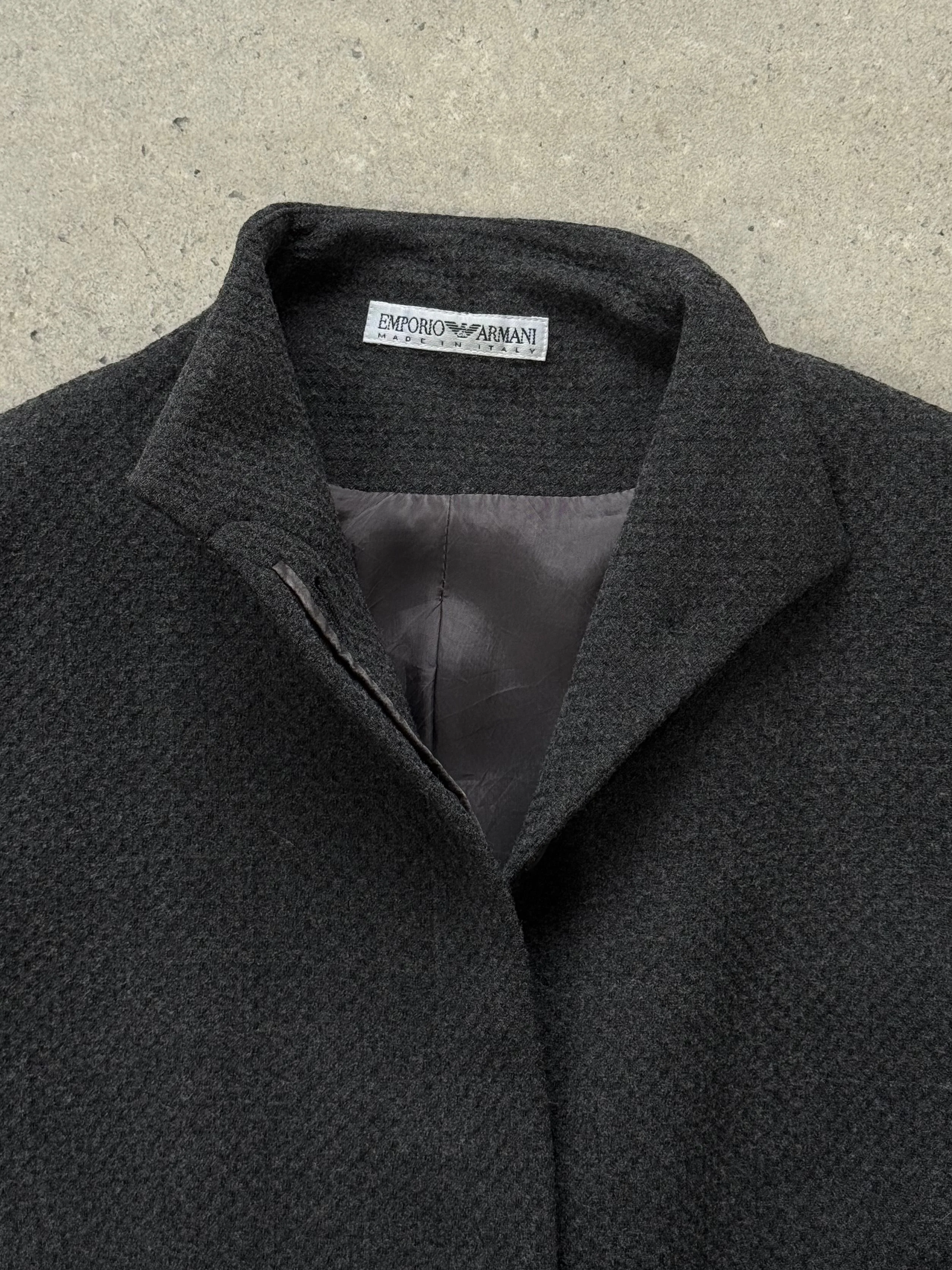Emporio Armani 1990s High Neck Minimal Jacket - XS/S - Image 6