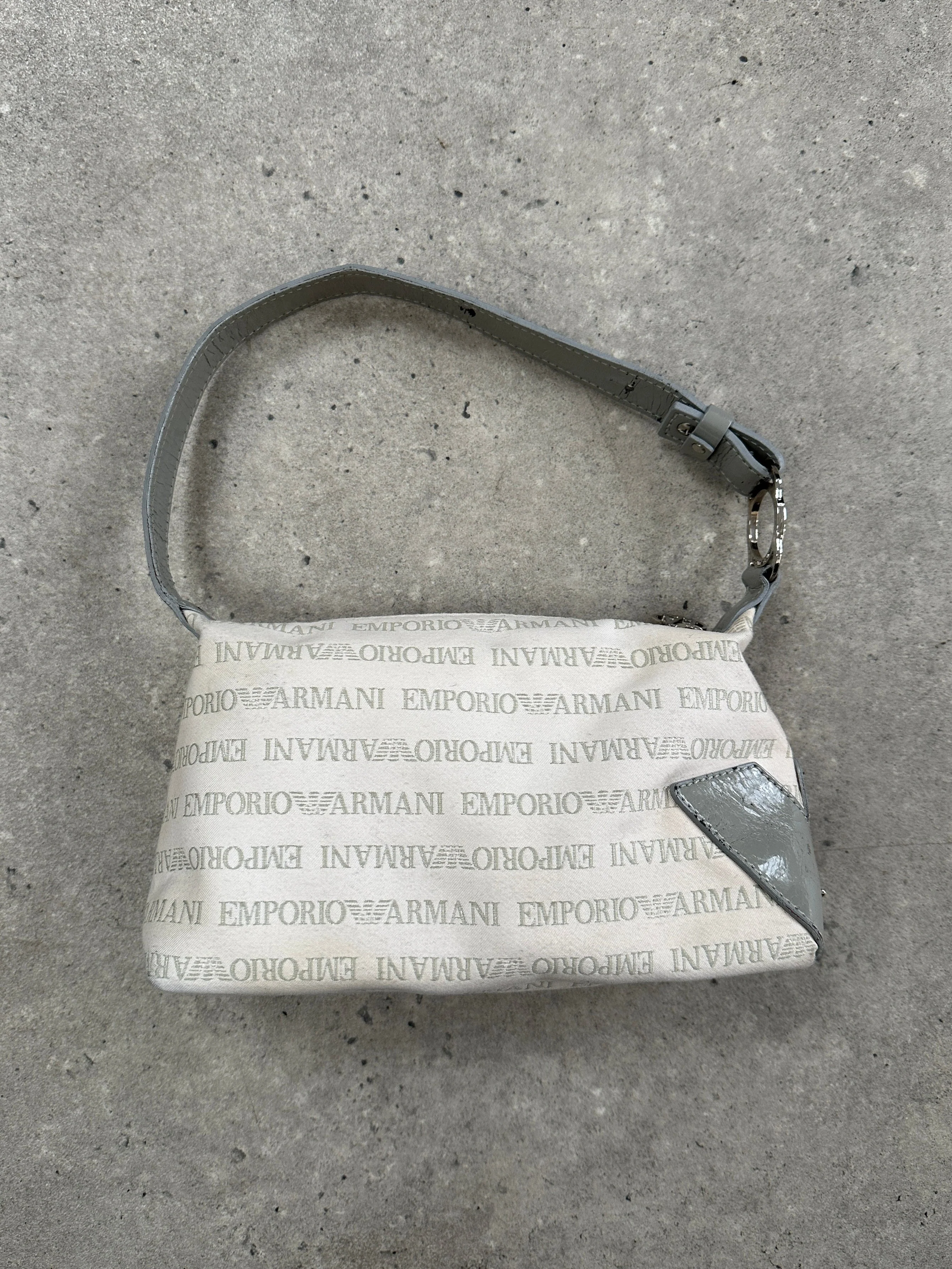 Emporio Armani 2000s Monogram Baguette Shoulder Bag - Image 5