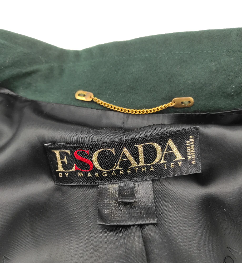 ESCADA DARK GREEN EMBROIDERED BLAZER - Image 9