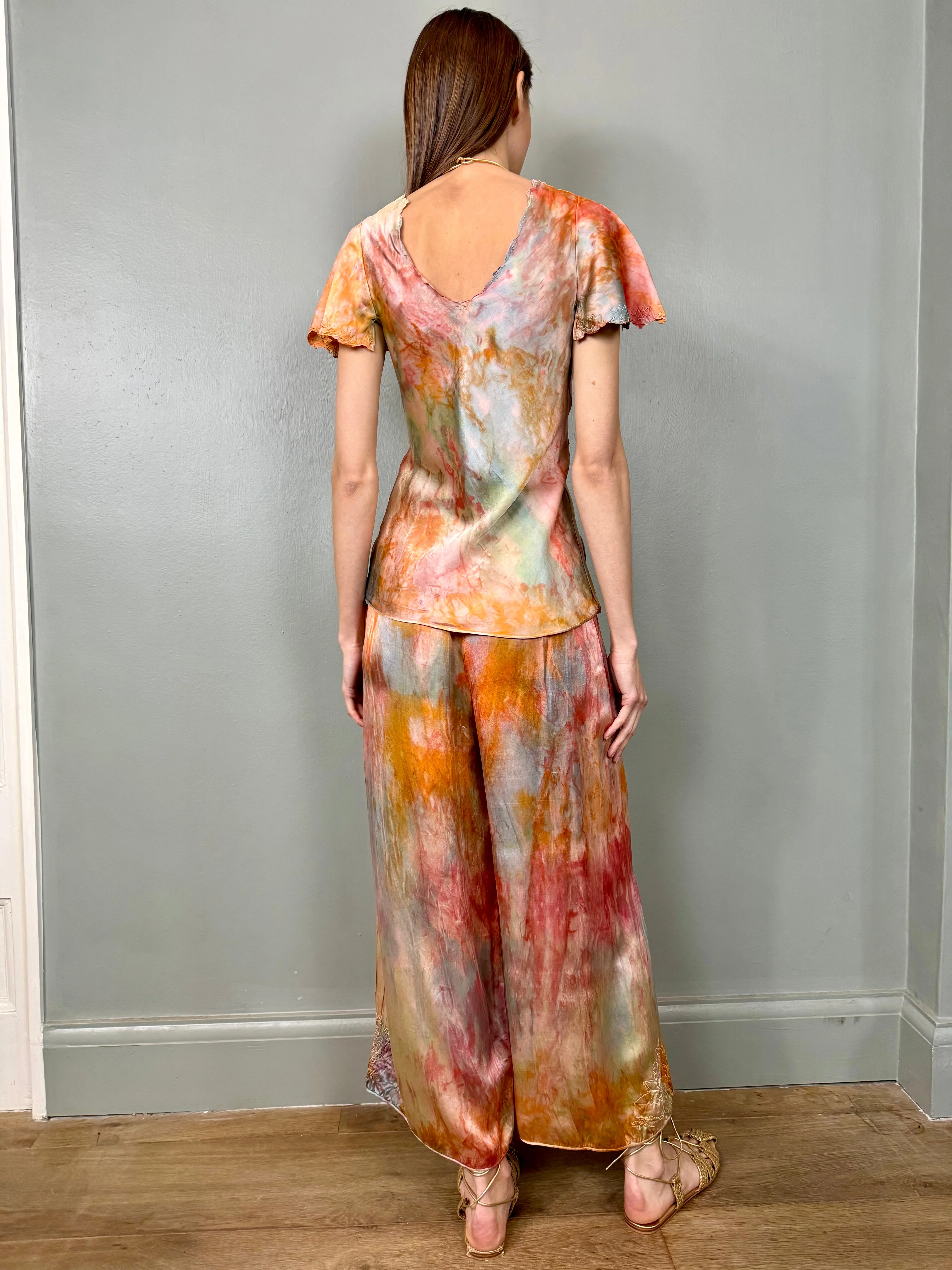 Evie, 20s silk tie dyed lounge set - Image 14