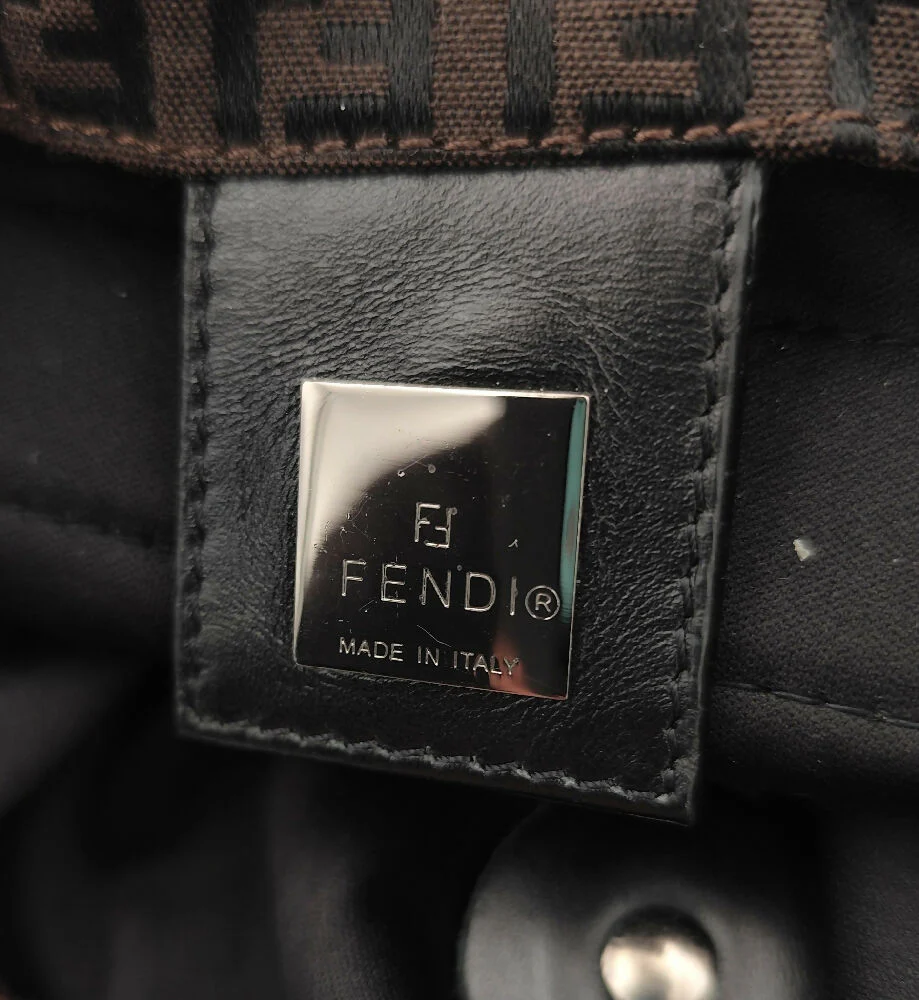 FENDI BROWN MONOGRAM MINI BACKPACK - Image 9