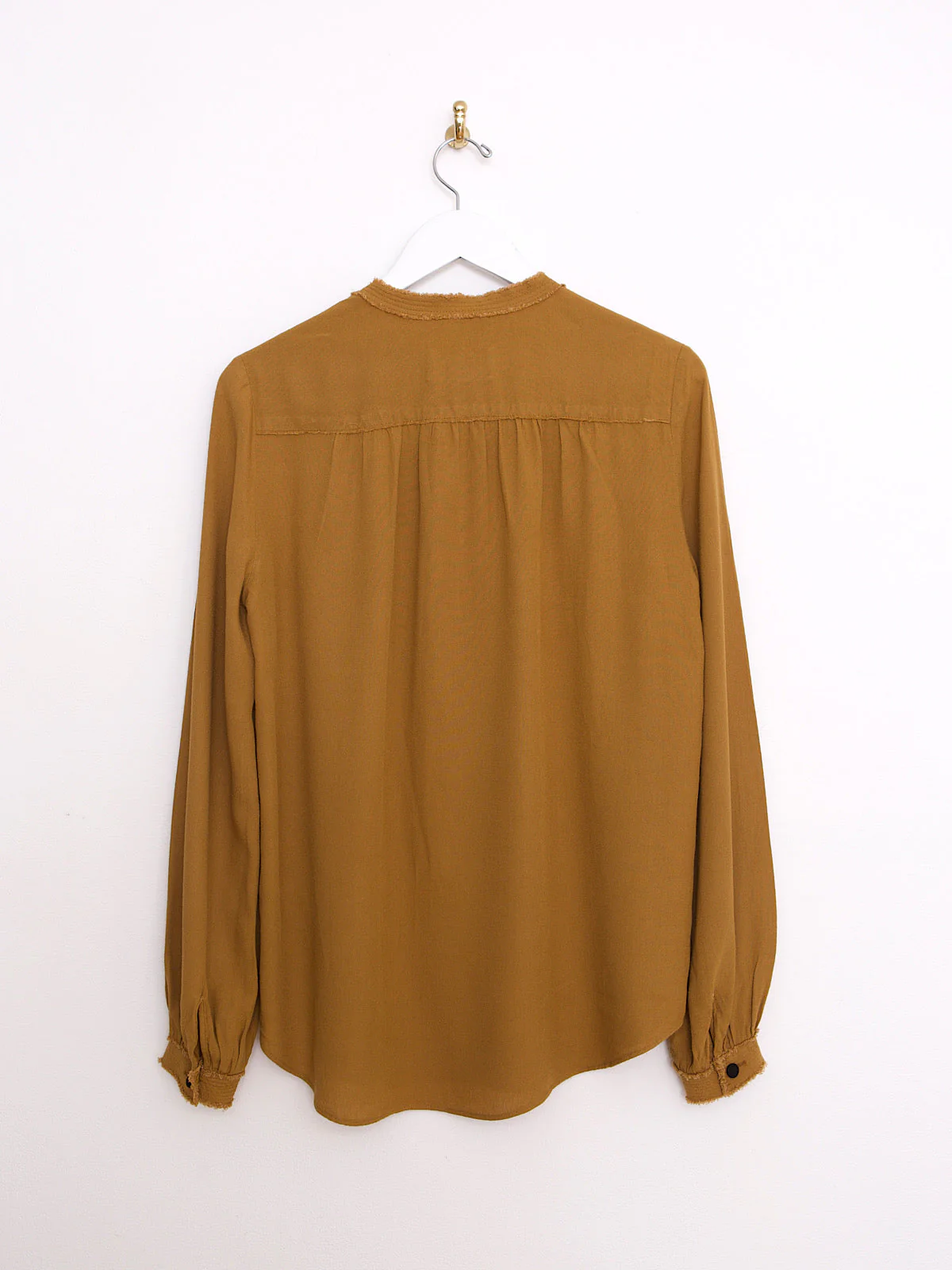 Flowing brown blouse shirt Mao collar by Zadig & Voltaire - Image 19