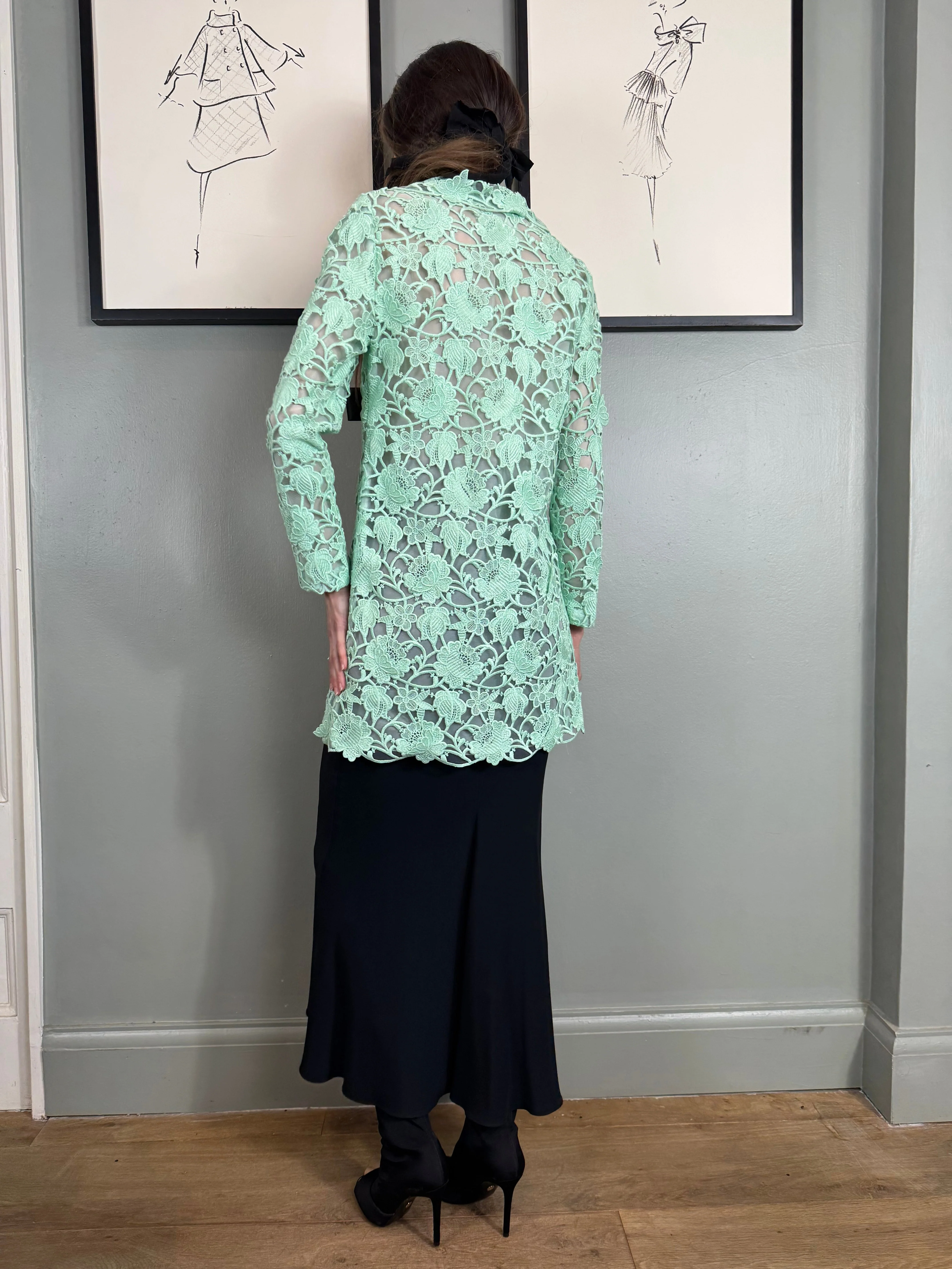 Giambattista Valli, aqua lace jacket - Image 7