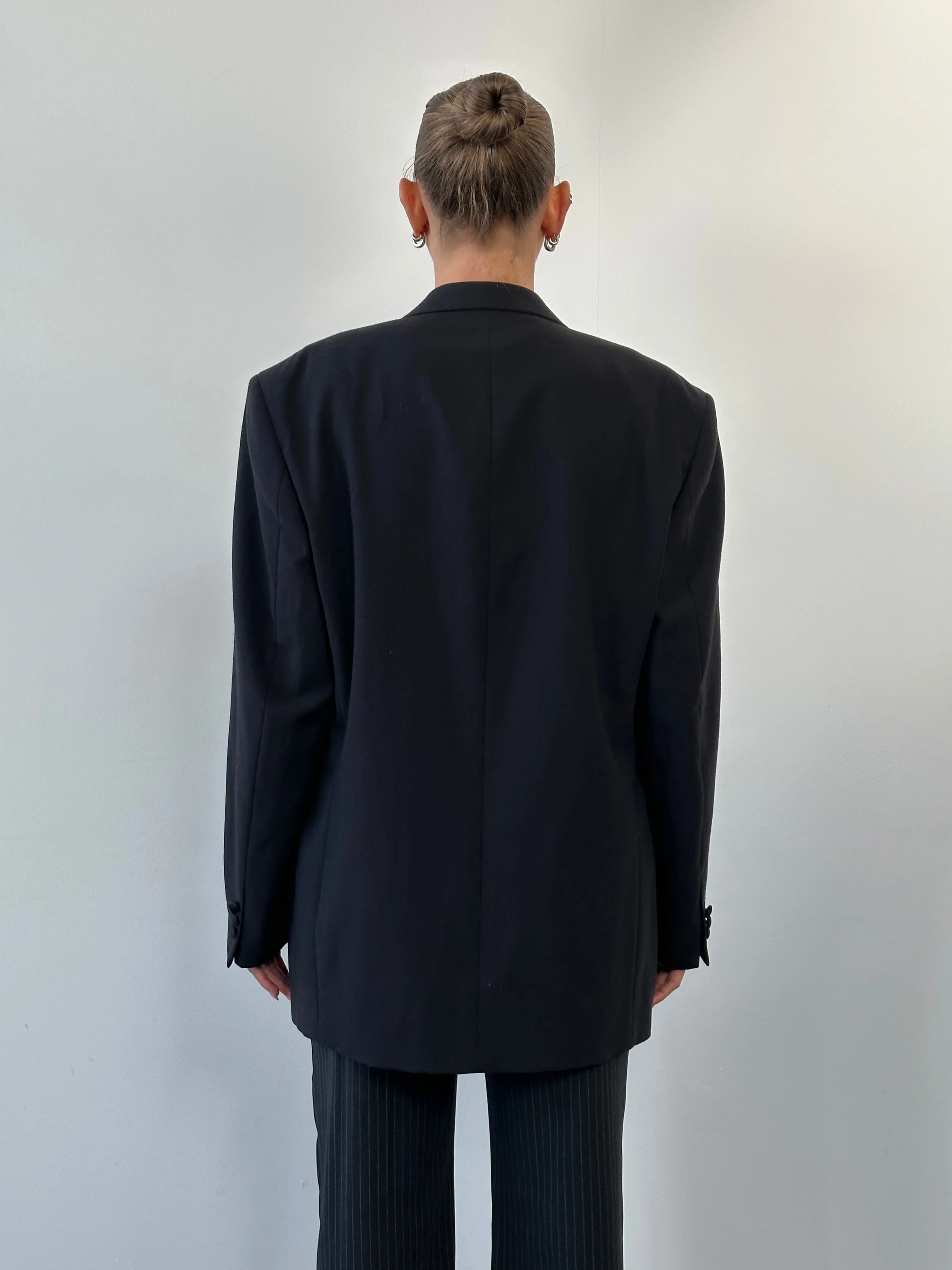 Gianfranco Ferre 1990s Pure Wool Tuxedo Double Breasted Blazer - 42R/L - Image 5
