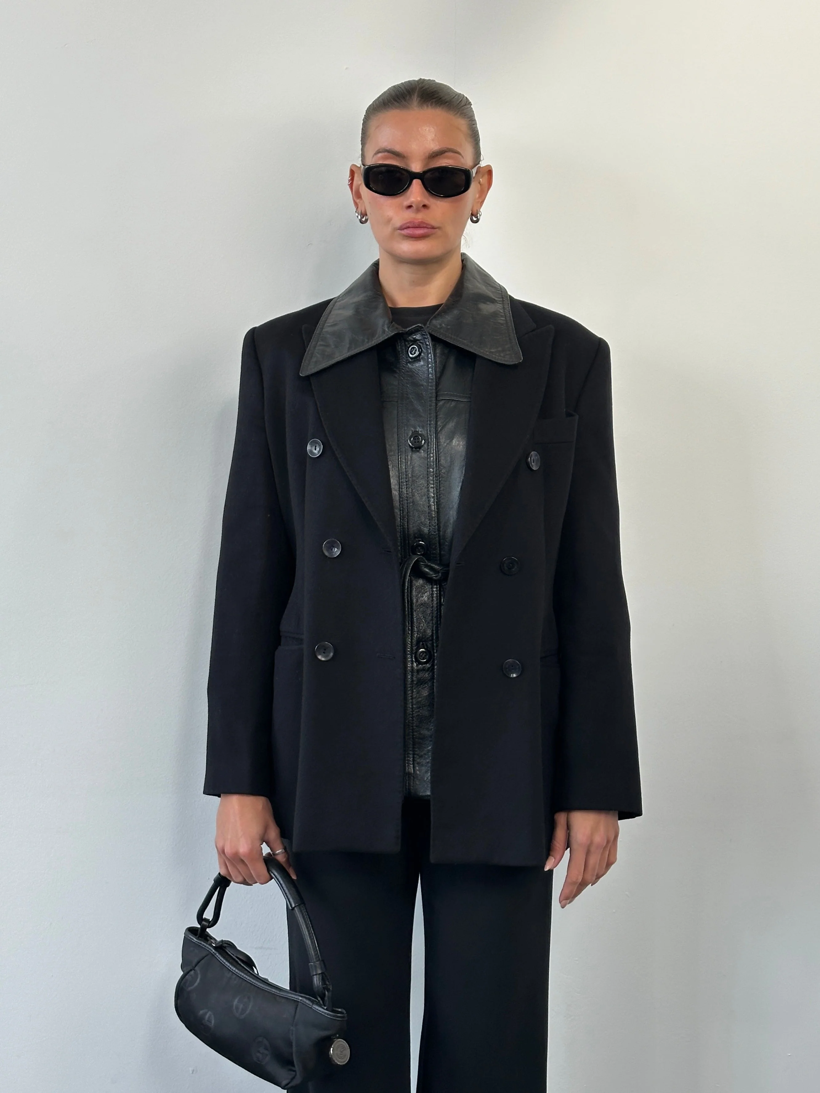 Gianfranco Ferre 1990s Wool Cashmere Double Breasted Blazer - M - Image 17