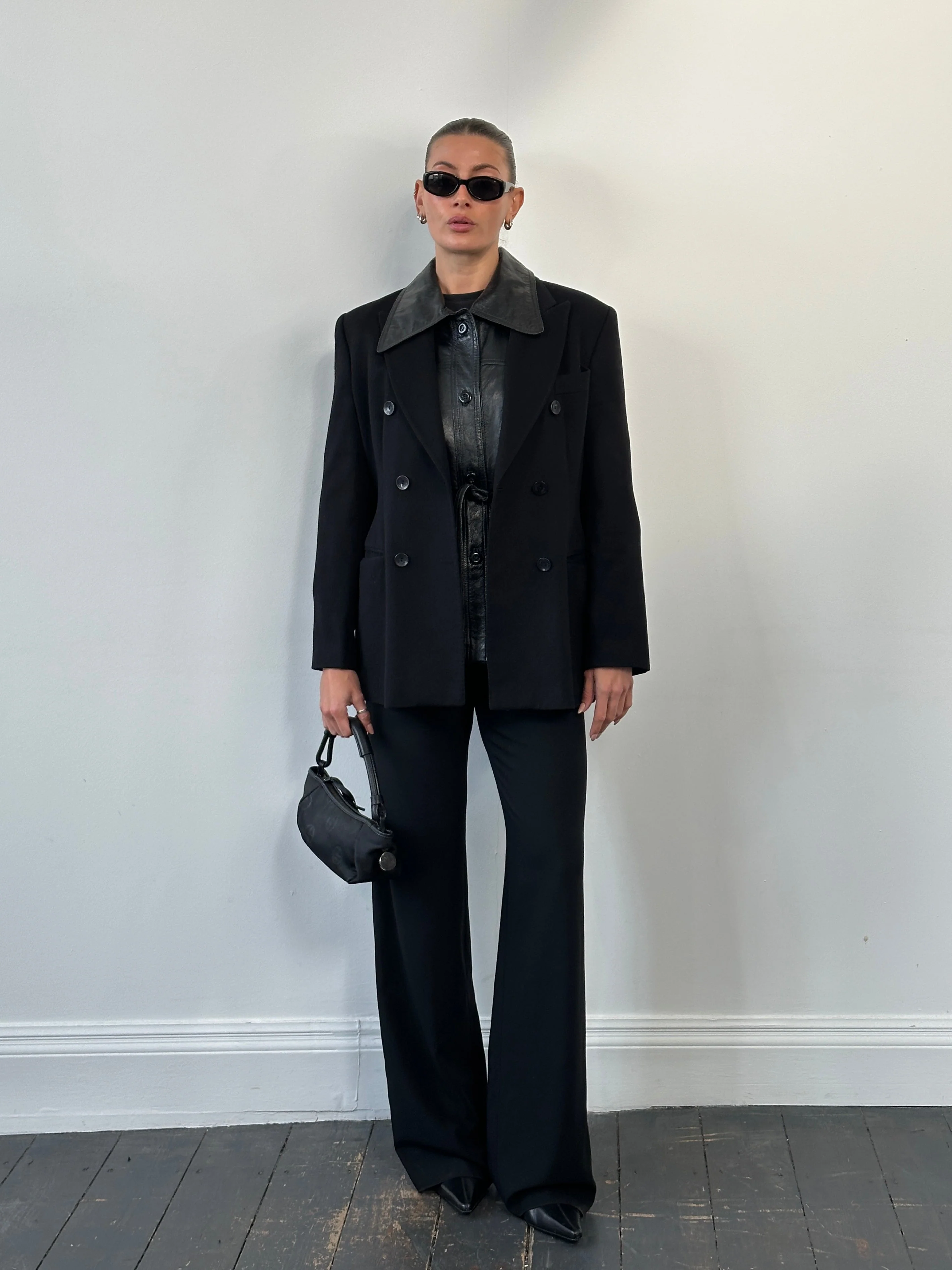 Gianfranco Ferre 1990s Wool Cashmere Double Breasted Blazer - M - Image 3