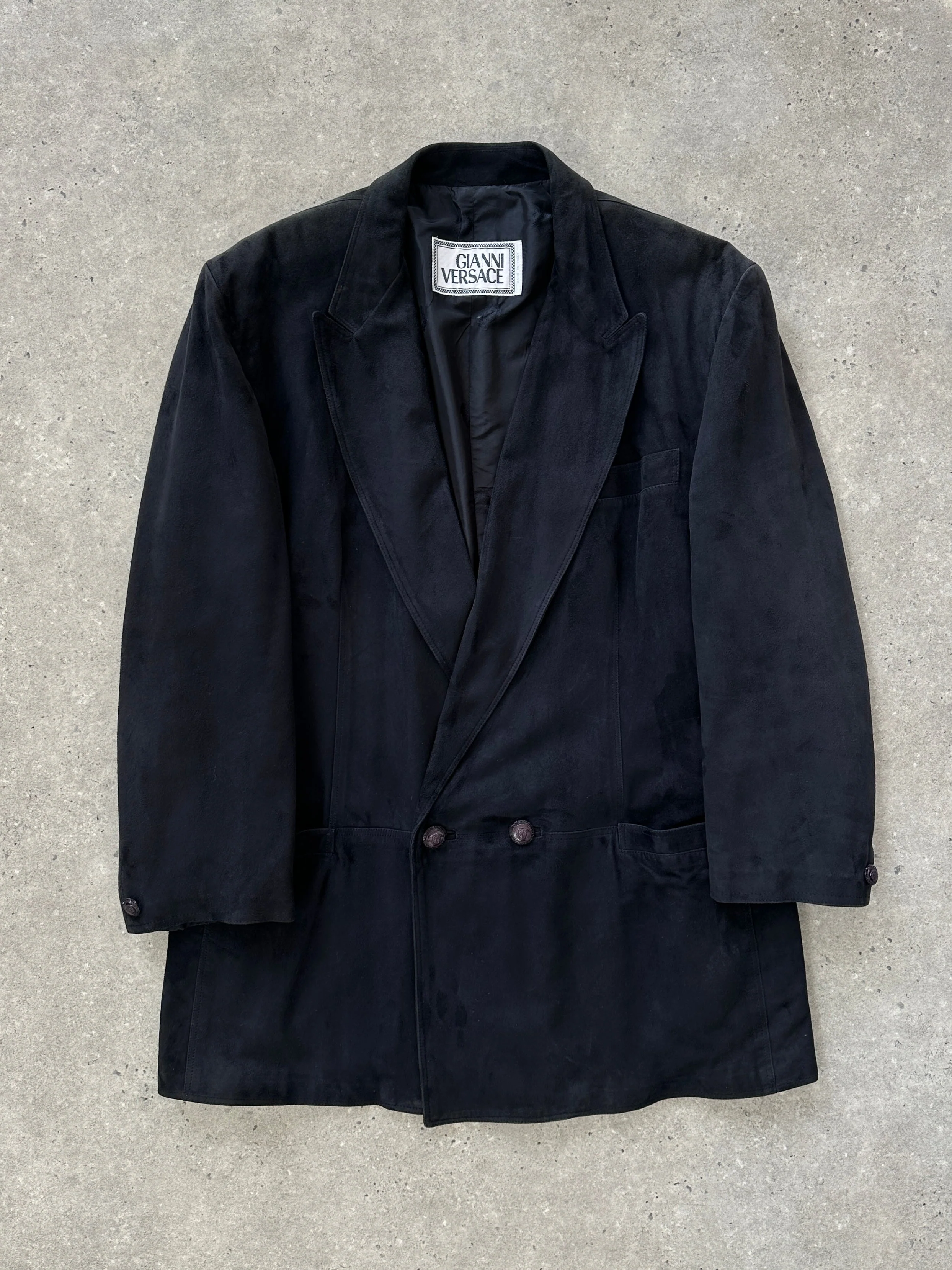 Gianni Versace 1990s Suede Double Breasted Jacket - XL - Image 10