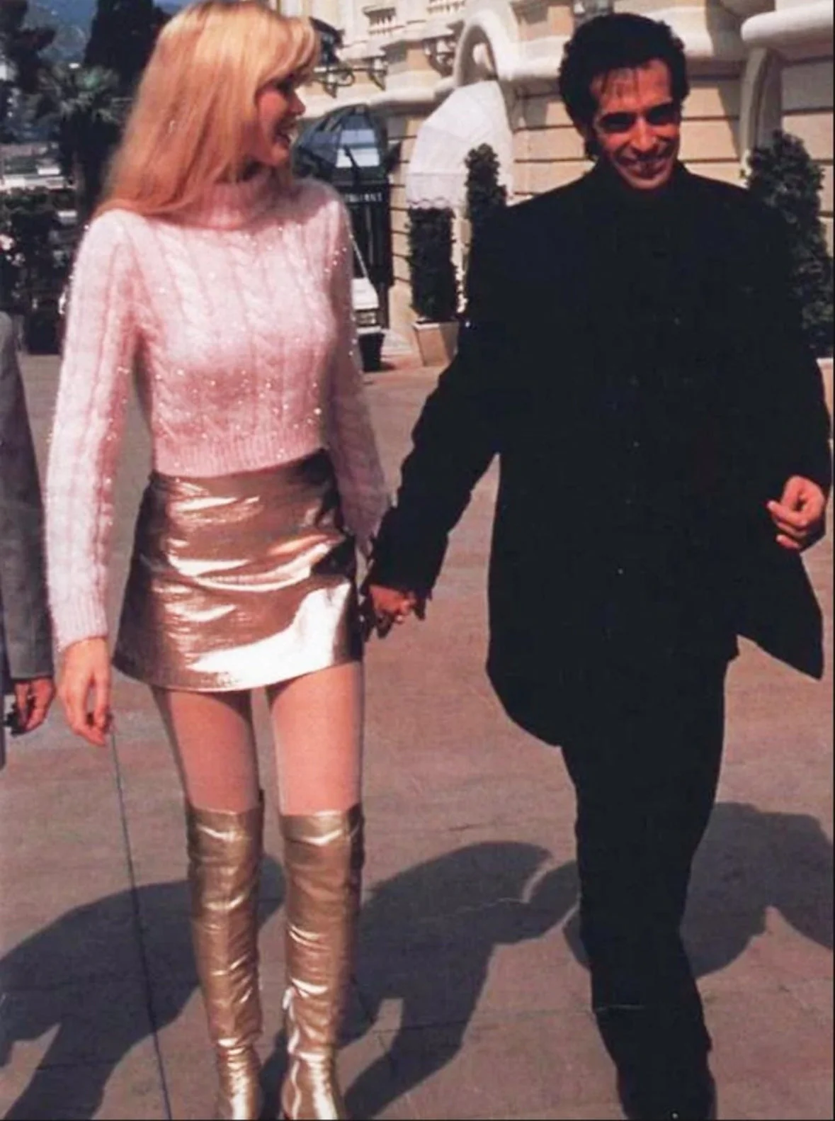 Gianni Versace F/W 1994 Embossed Leather Gold mini skirt-1994 - Image 6