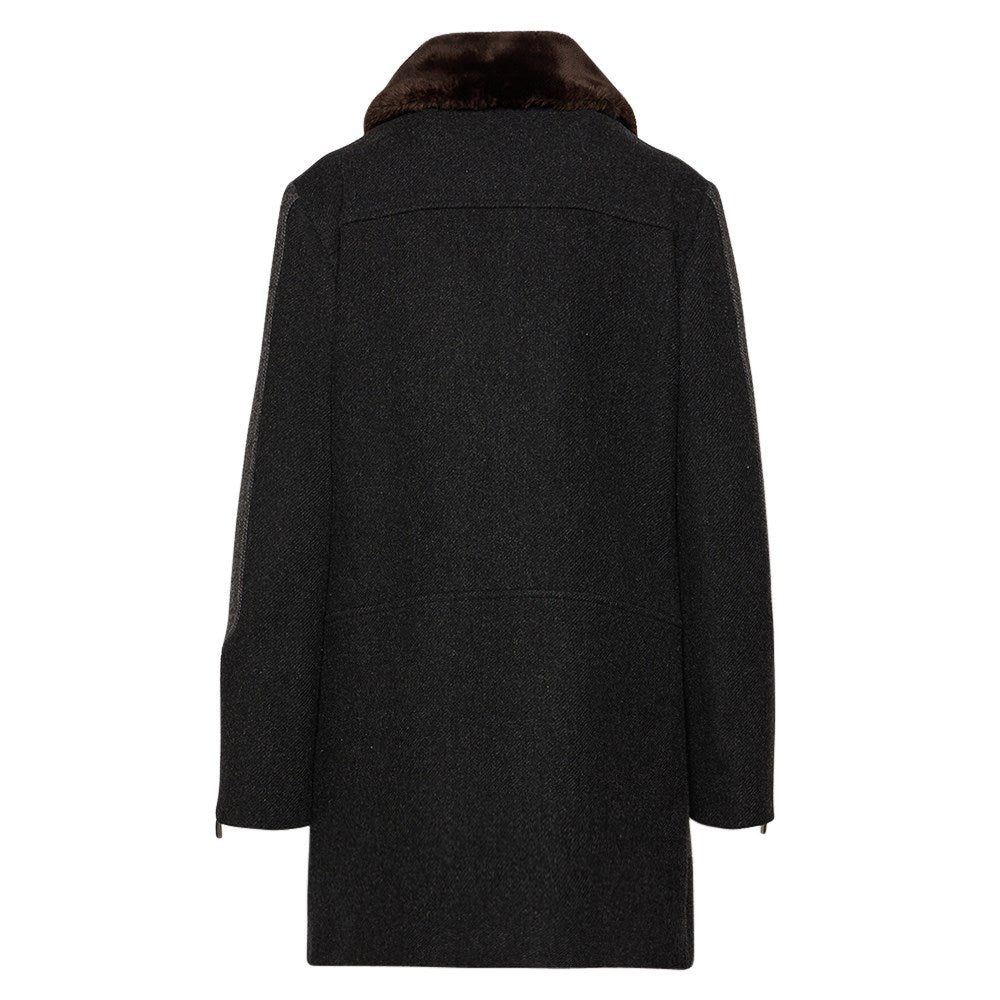 Giorgio Armani Anthracite Wool Coat - '90s - Image 222