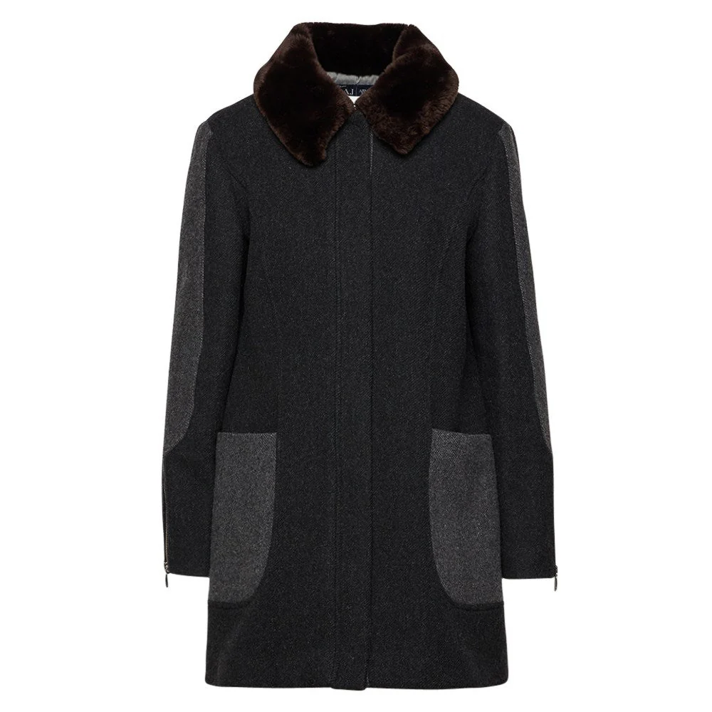 Giorgio Armani Anthracite Wool Coat - '90s - Image 226