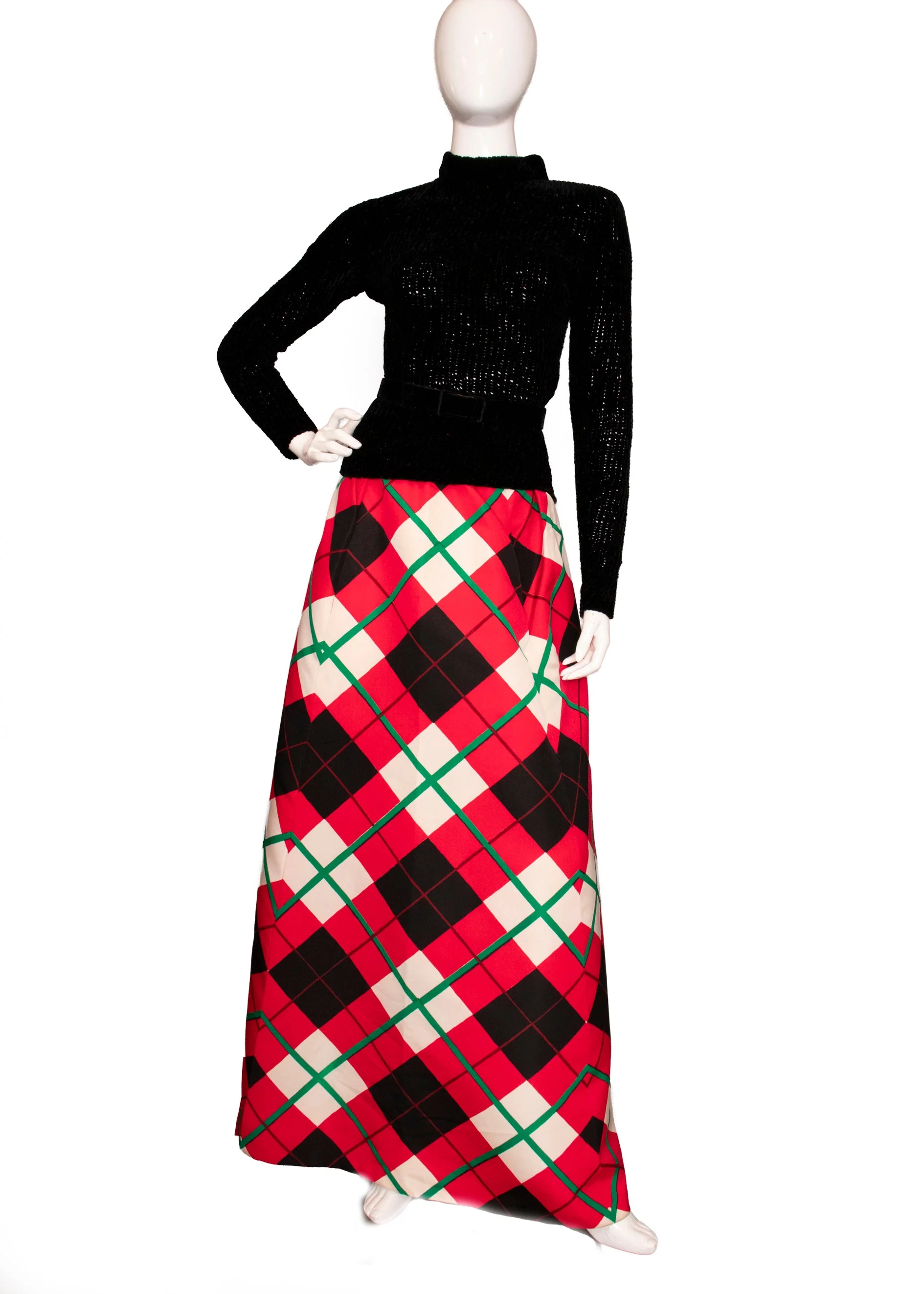 Givenchy Couture Plaid Skirt Set - Image 27