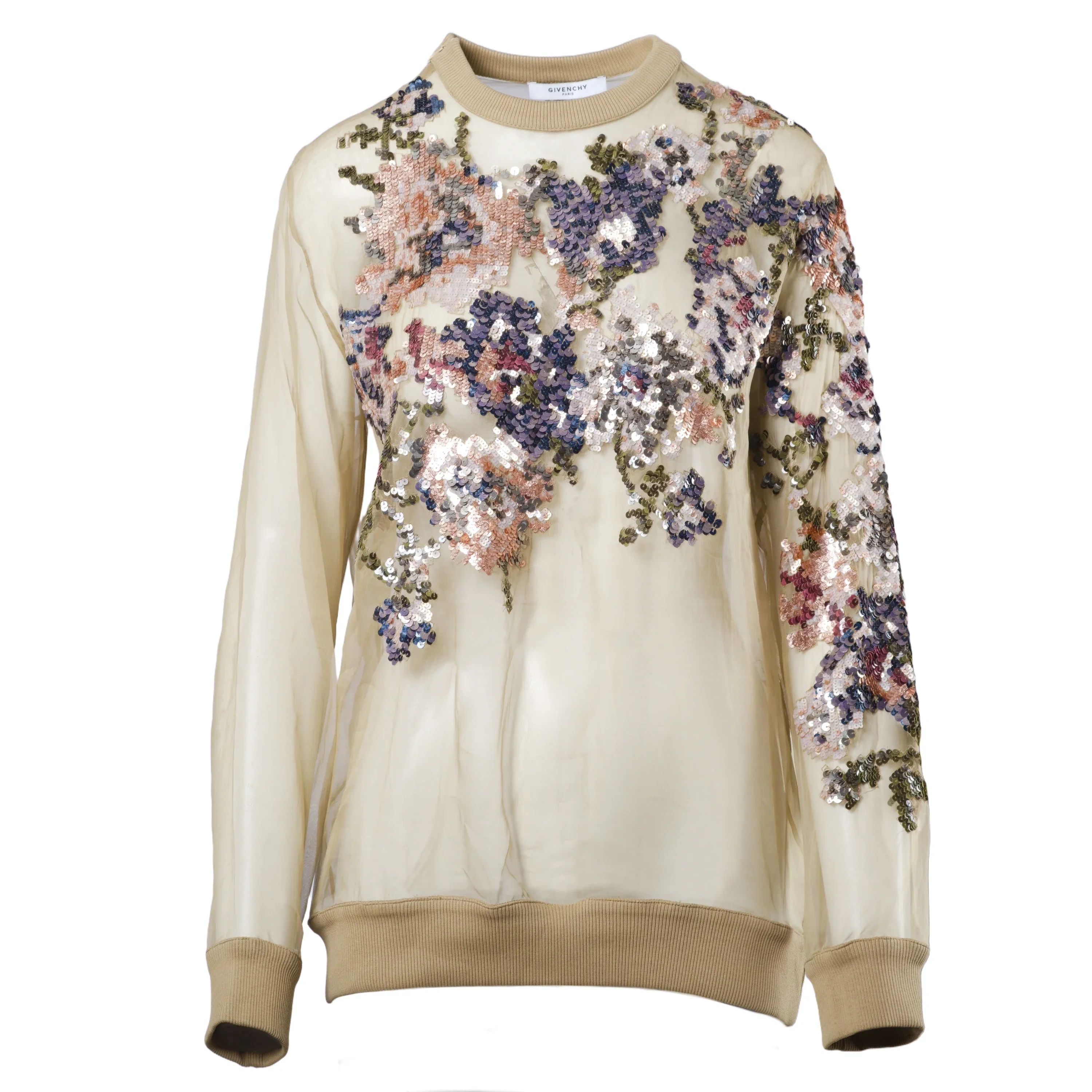 Givenchy Floral Sequin Embellished Sheer Sweatshirt - '10s - Image 25