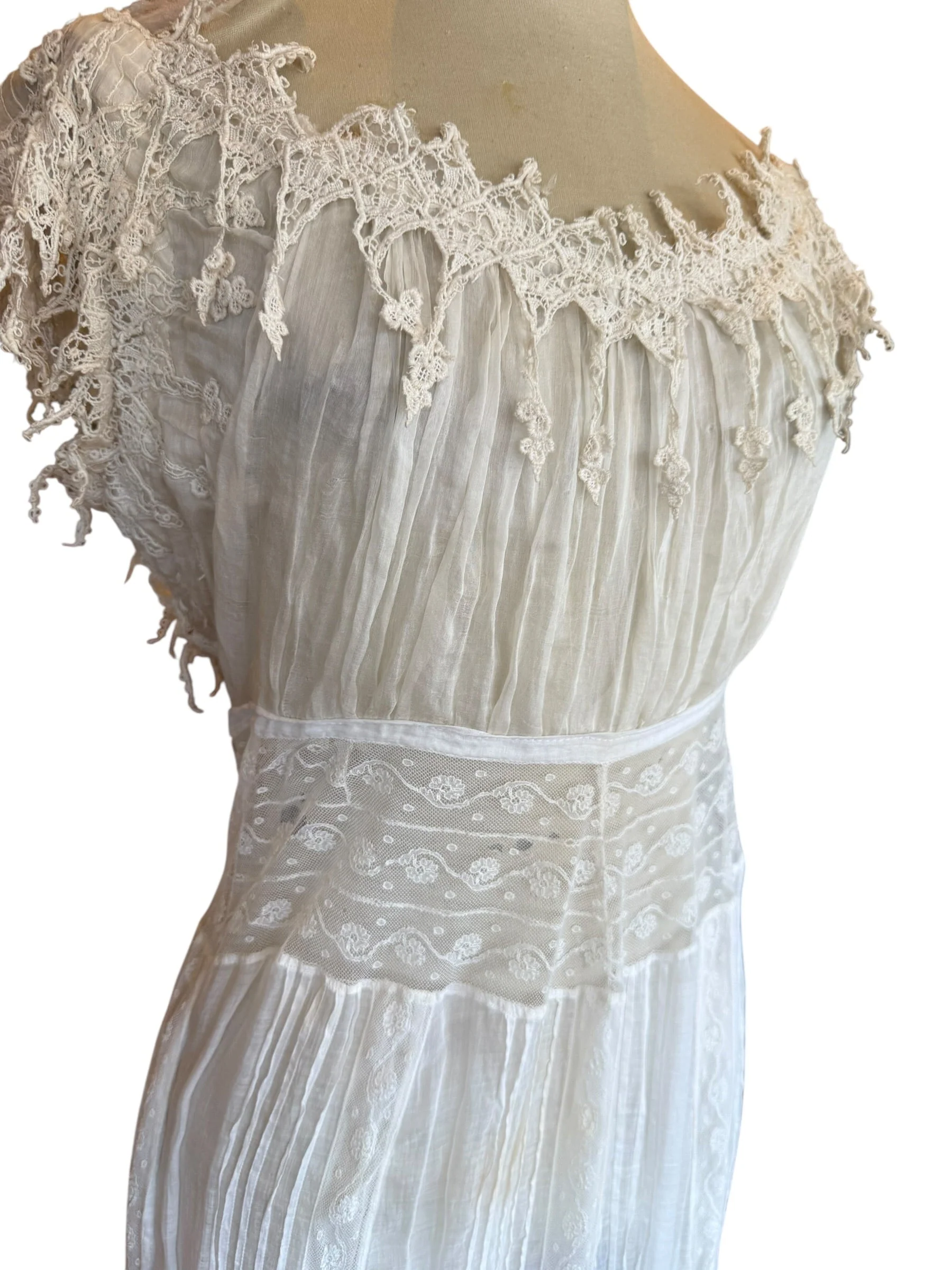 Glaze, Victorian reworked cotton and lace tiered dress - Image 57