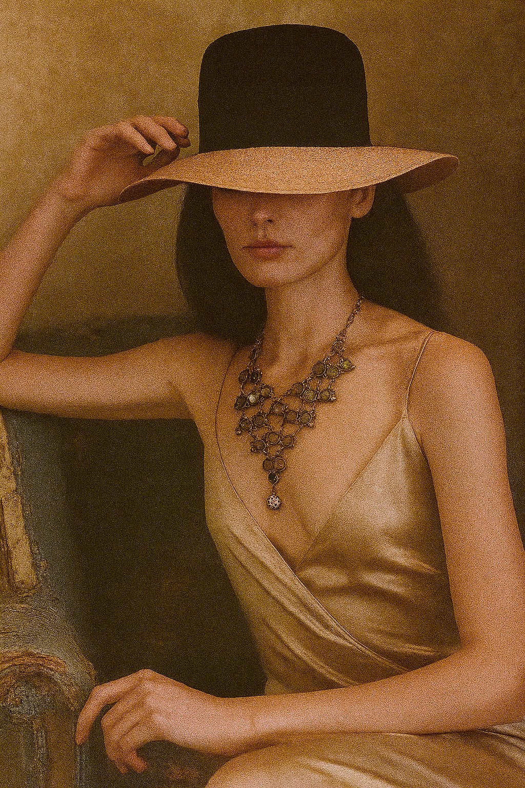 Jasmir, 70s silver and semi-precious stones necklace - Image 3
