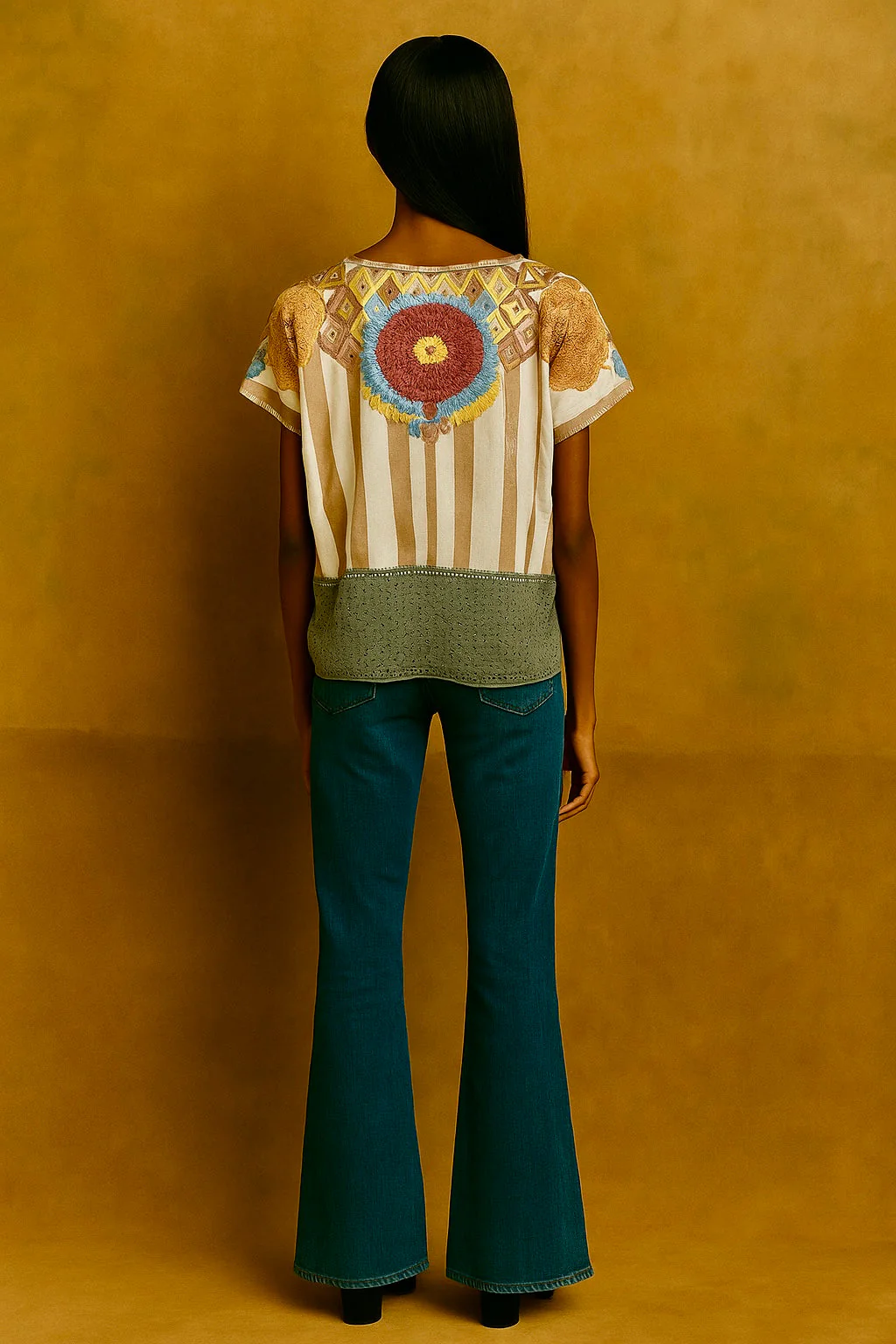 Jolie, reworked 40s Eastern European embroidered top - Image 2