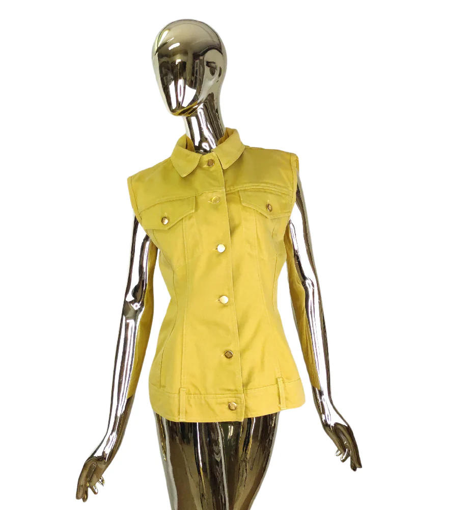 JUNIOR GAULTIER S/S 1989 YELLOW DENIM VEST
