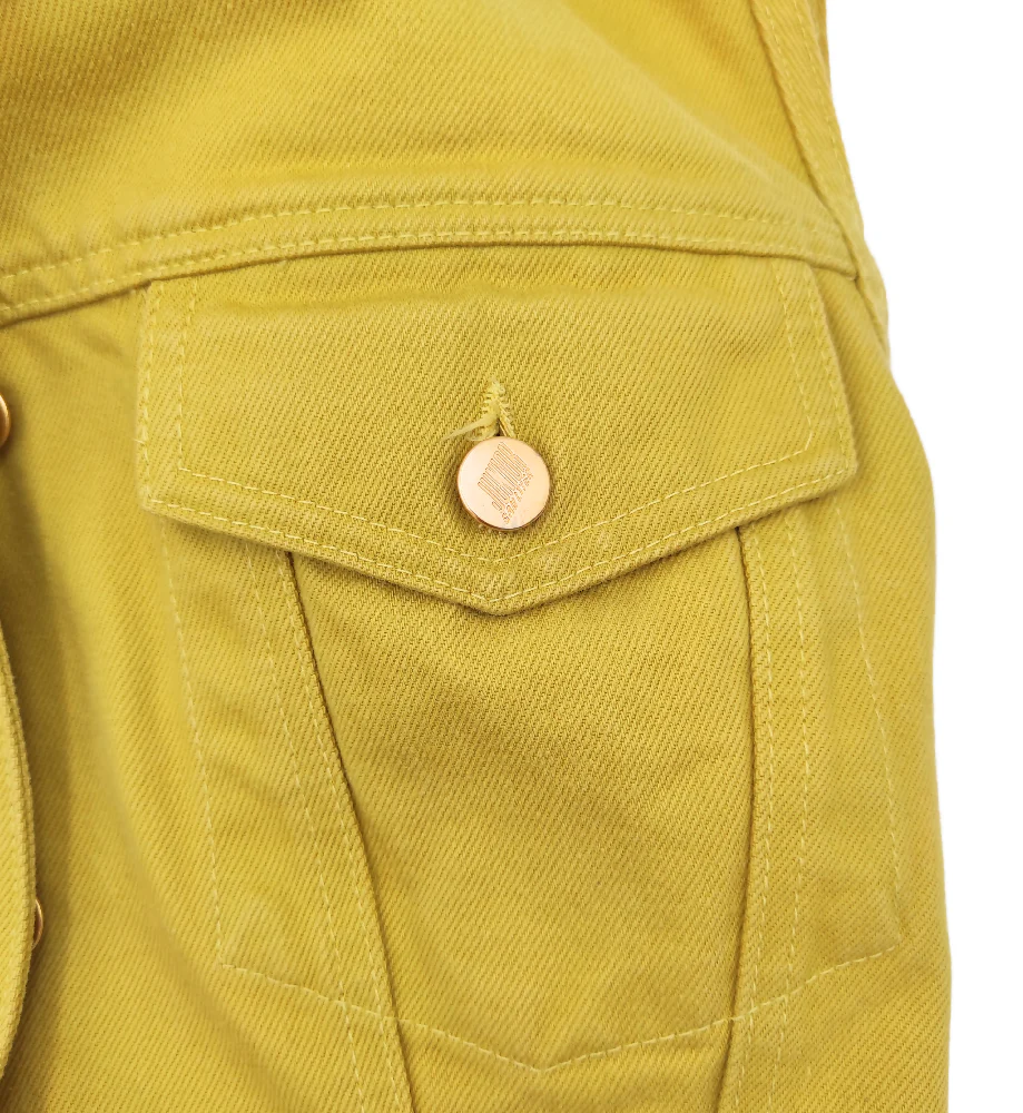 JUNIOR GAULTIER S/S 1989 YELLOW DENIM VEST - Image 5