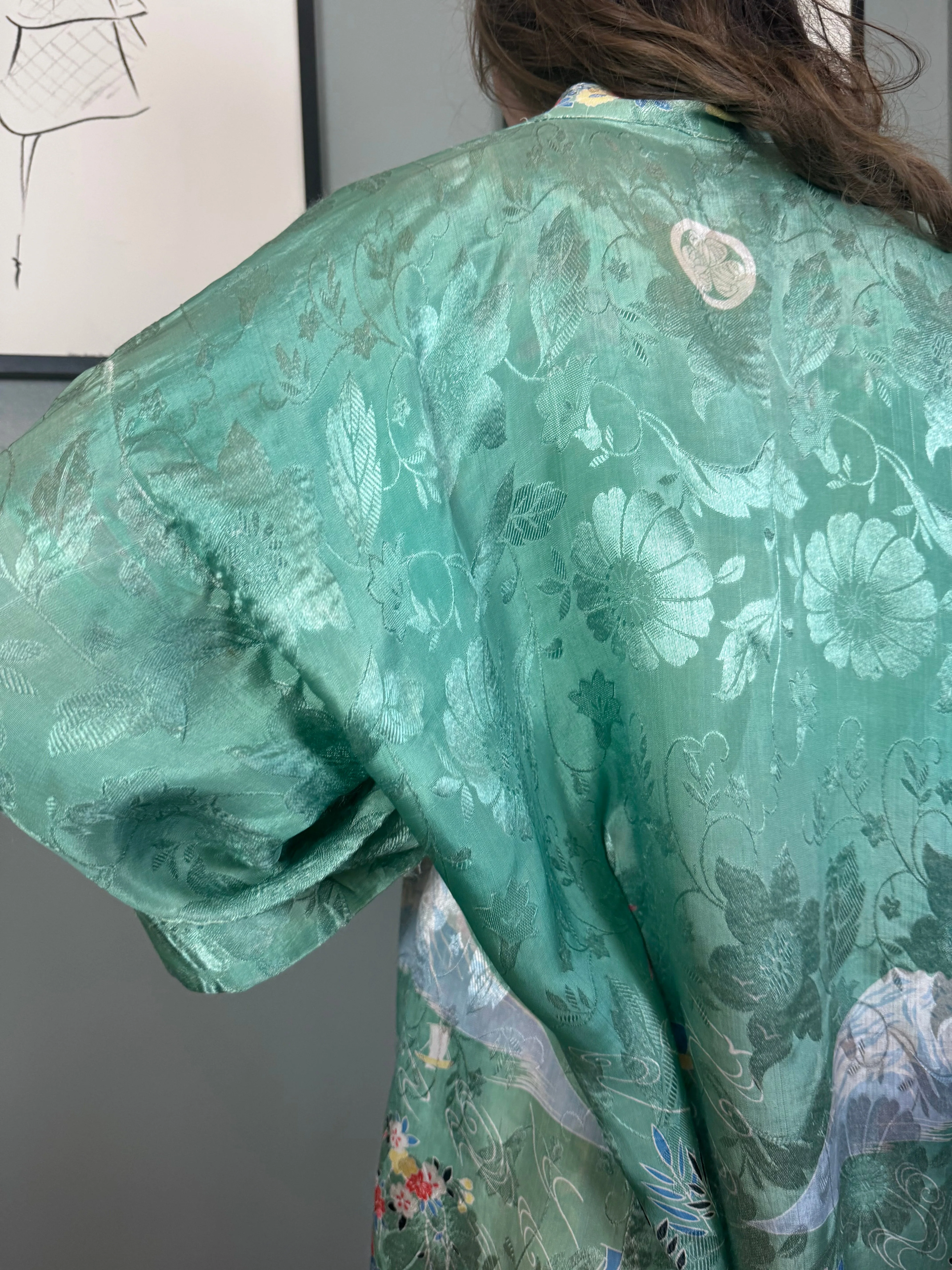 Kate, 30s pongee silk damask robe - Image 12