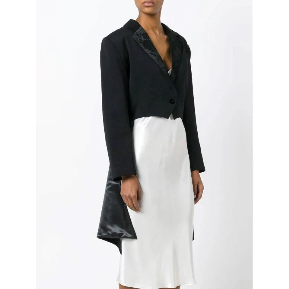 Kenzo Black Wool Short Blazer - '90s - Image 195