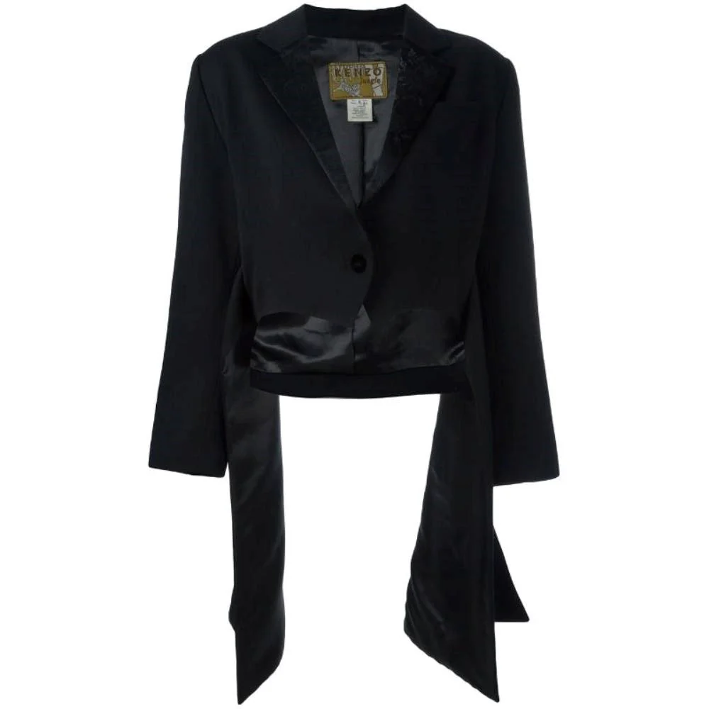 Kenzo Black Wool Short Blazer - '90s - Image 31
