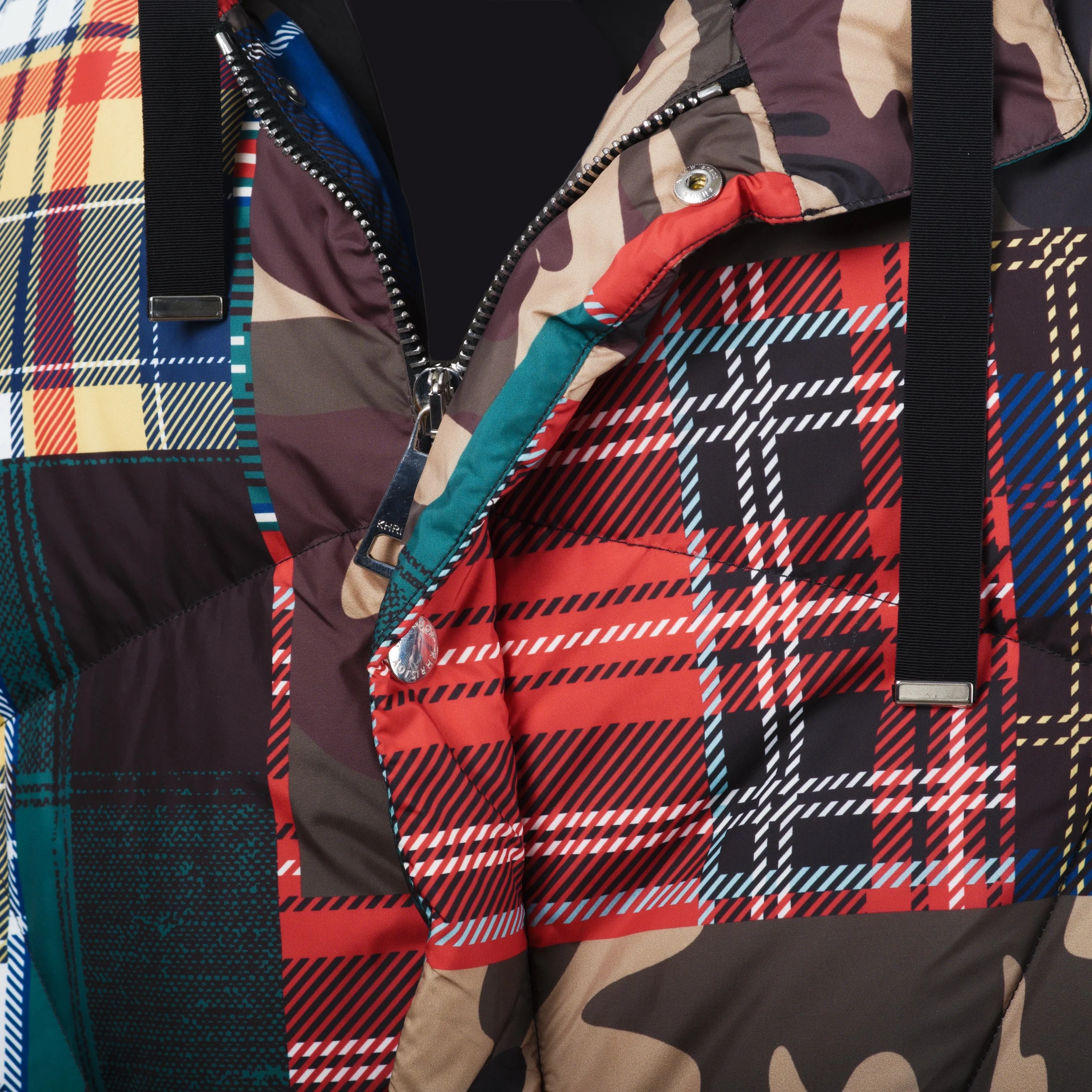 Khrisjoy Down Puffer Jacket In Camo Check Print -'20s - Image 6