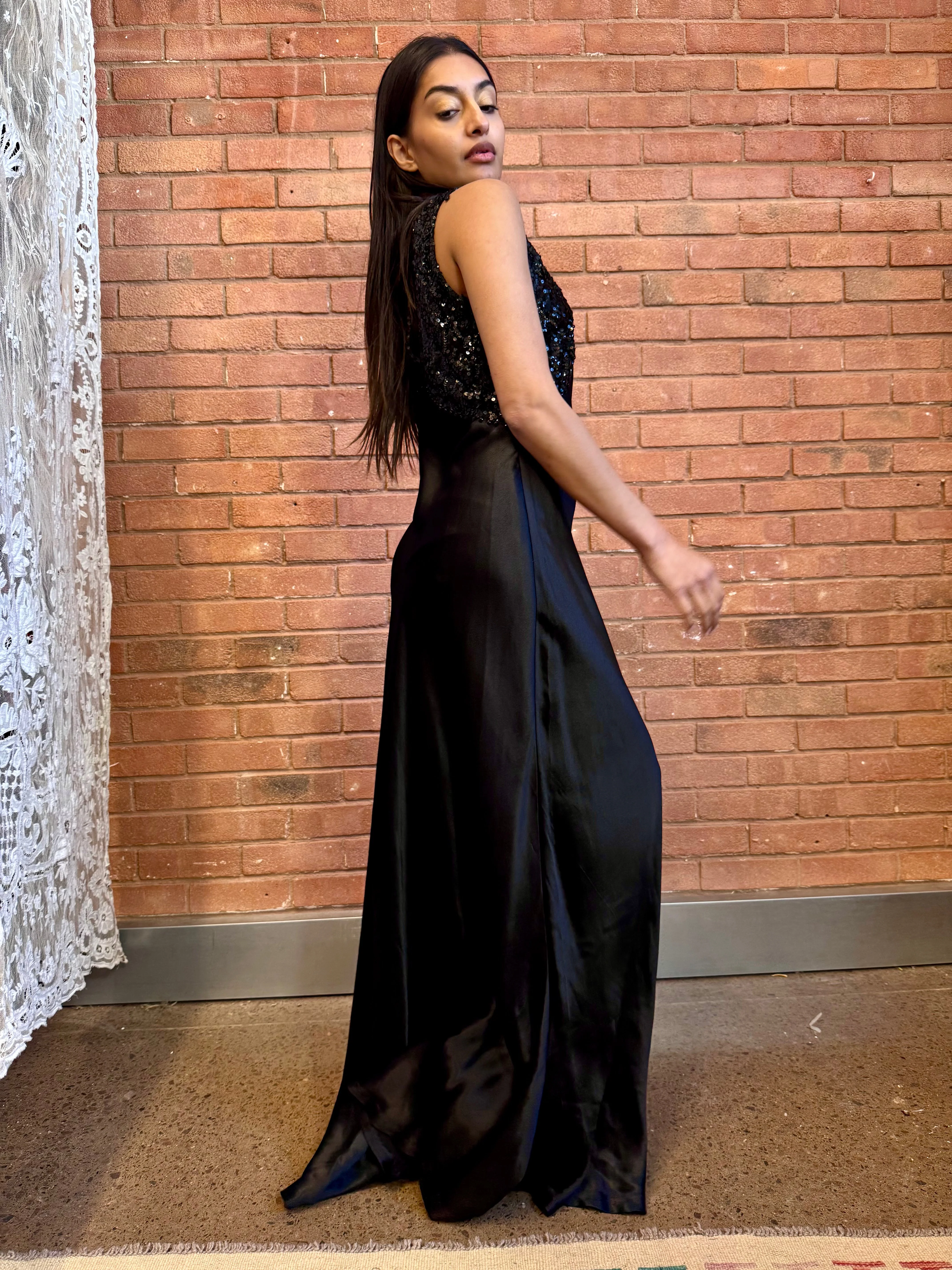 Kora, 30s bias cut silk and sequins dress - Image 5