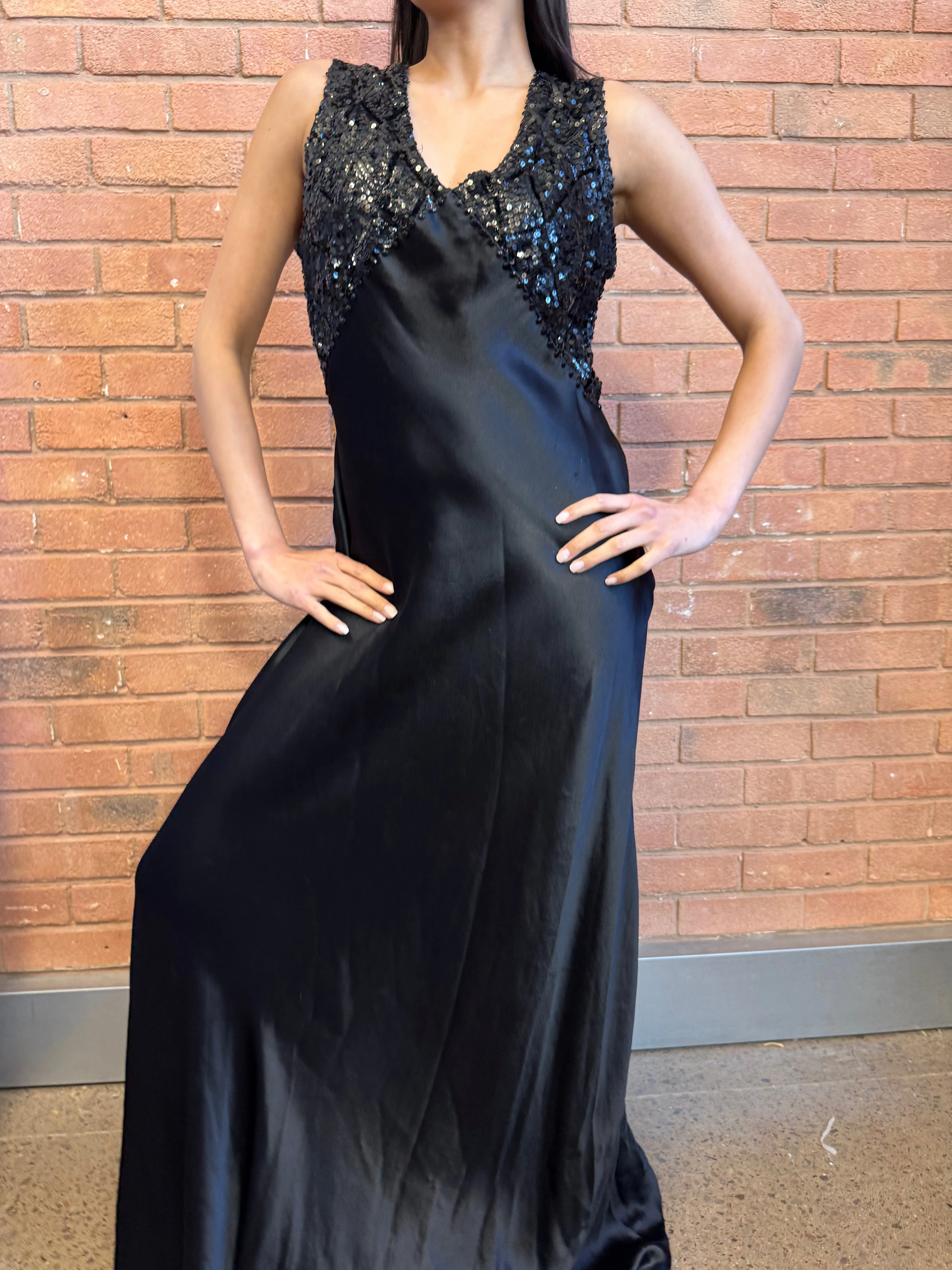 Kora, 30s bias cut silk and sequins dress - Image 9
