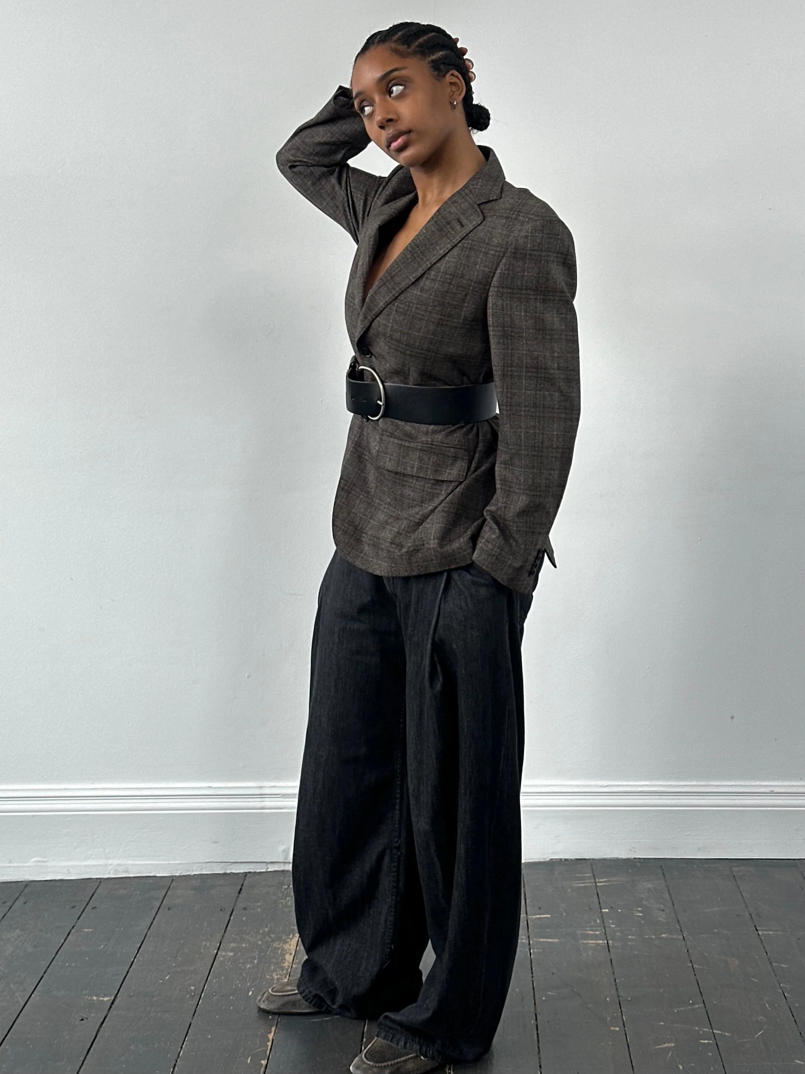 Le Chic x Loro Piana 1990s Pure Wool Check Blazer - 36R/S - Image 10