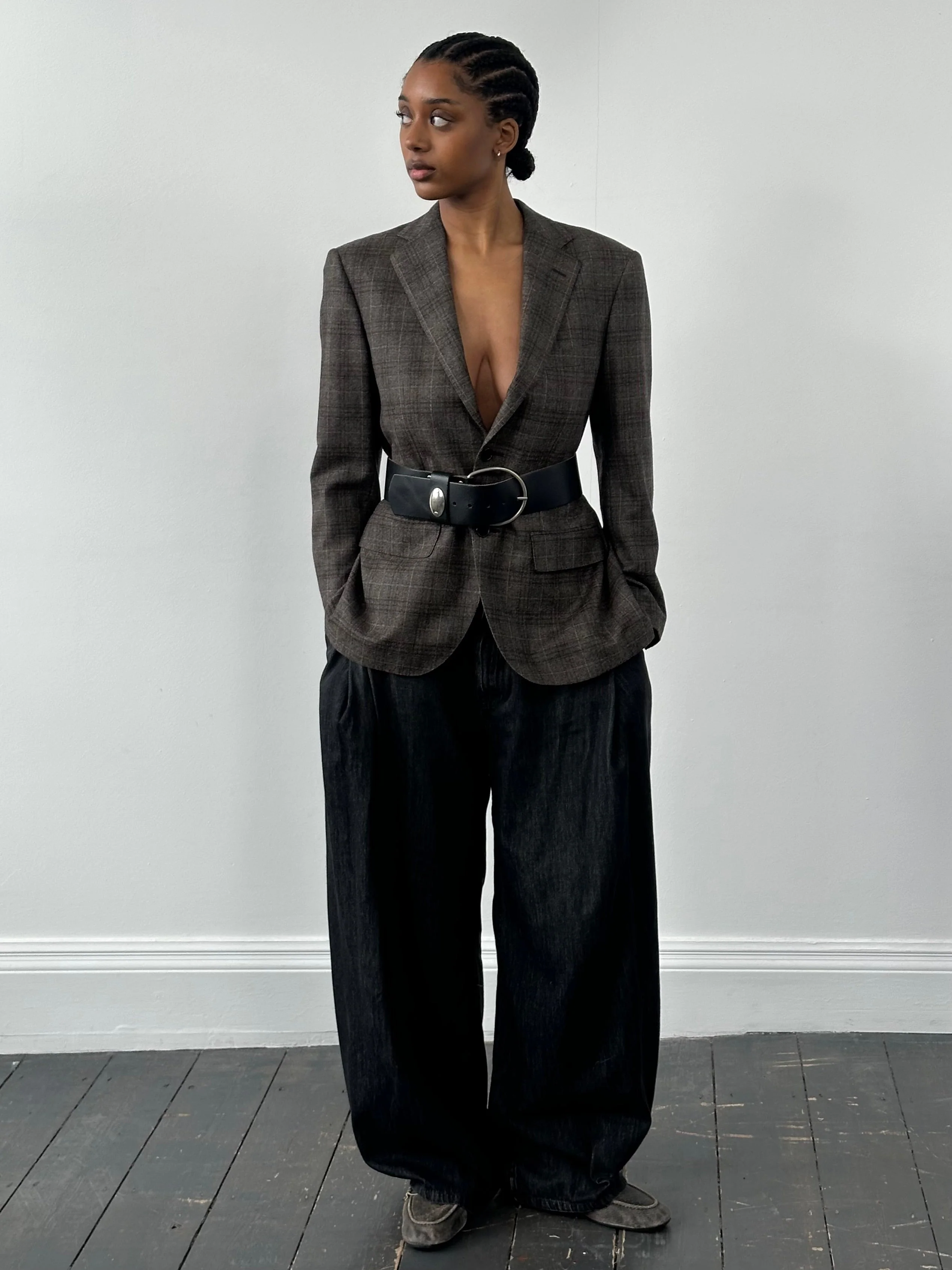 Le Chic x Loro Piana 1990s Pure Wool Check Blazer - 36R/S - Image 16