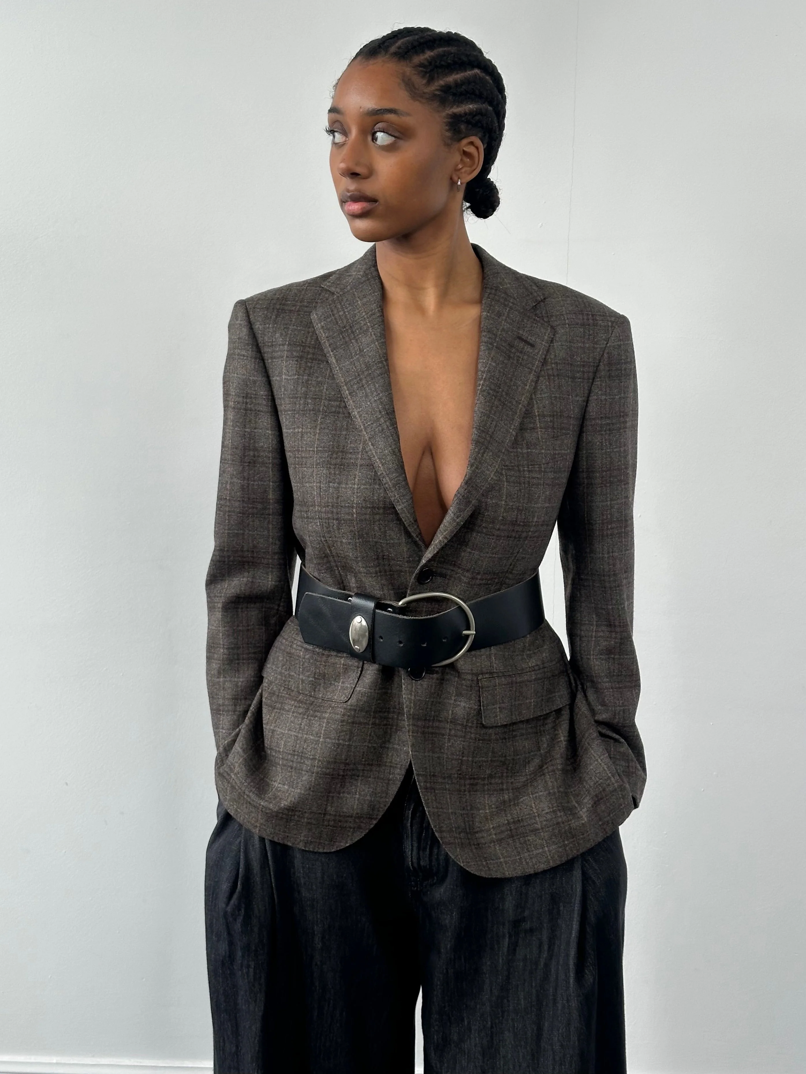 Le Chic x Loro Piana 1990s Pure Wool Check Blazer - 36R/S - Image 8