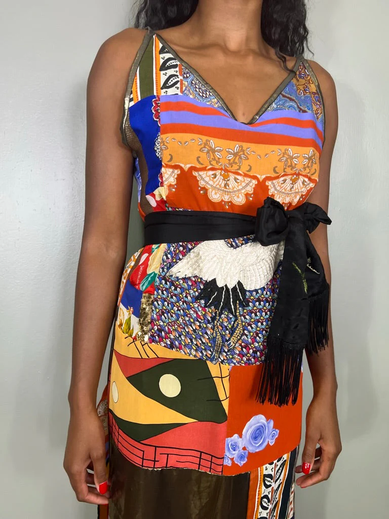 Leora, patchwork mixed print dress - Image 22