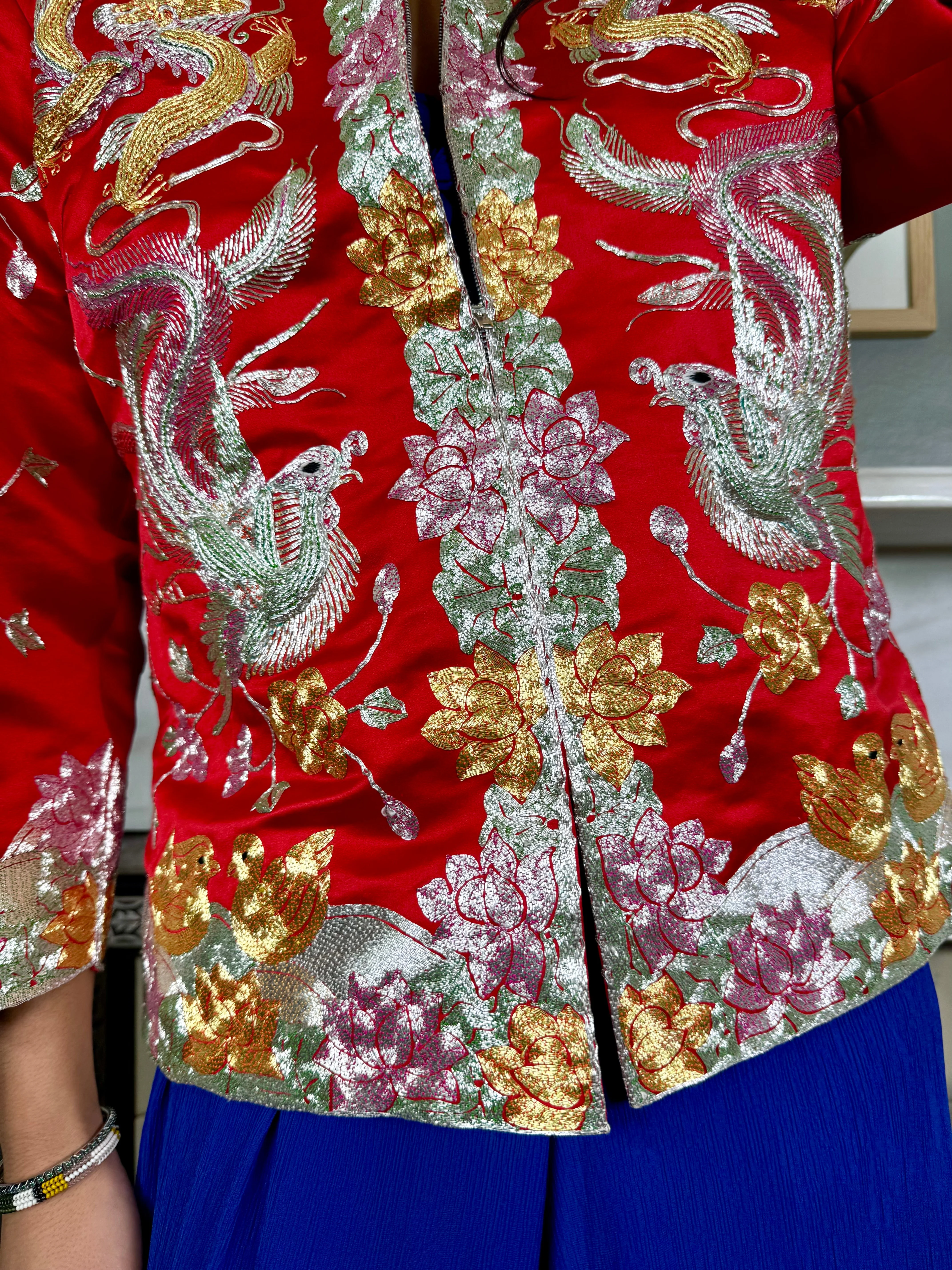 Lisa, 50s Chinese silk embroidered jacket - Image 7