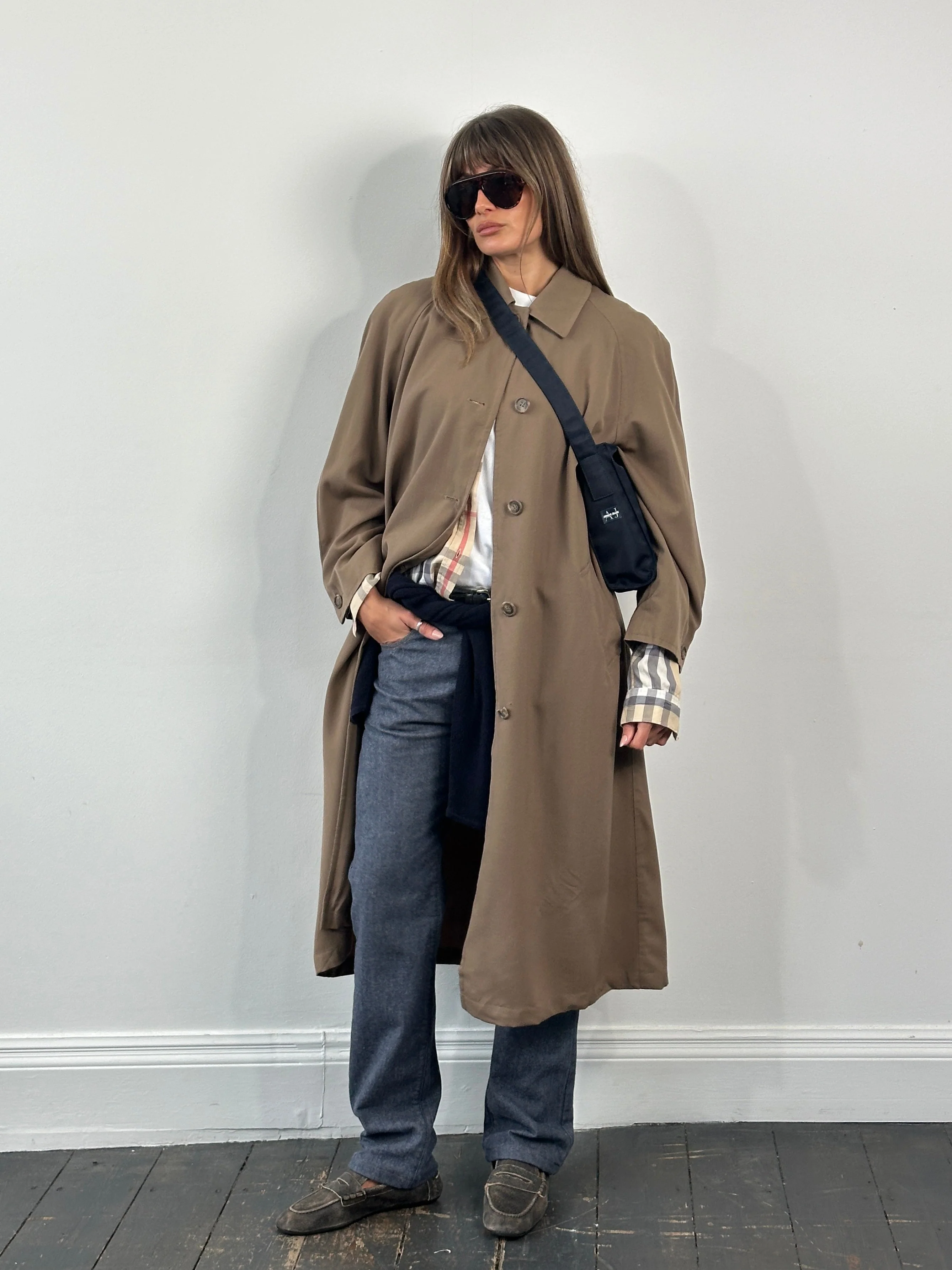 London Fog 1990s Wool Trench Coat - L - Image 27