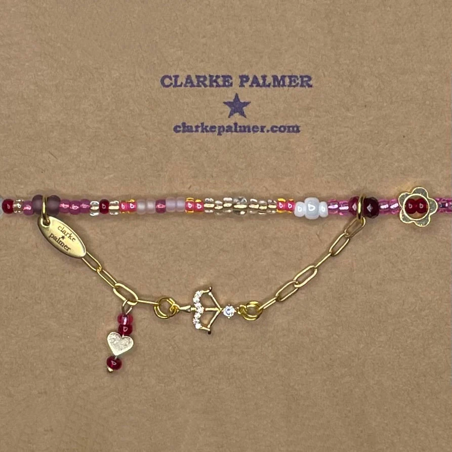 Love Collection Cupid Bracelet - Miyuki - Gold Vermeil Charm - Freshwater Pearl - CLARKE PALMER - Image 5