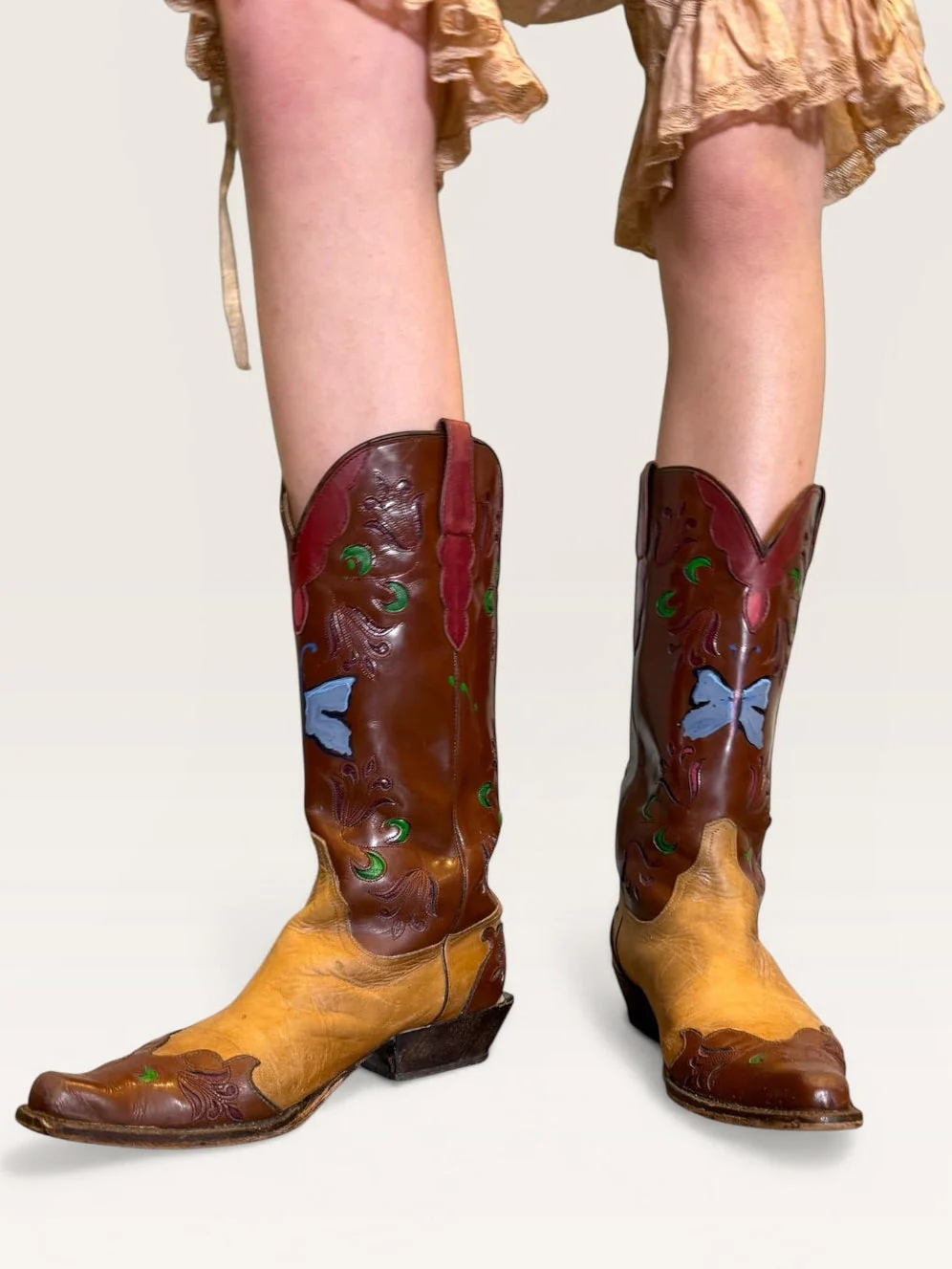 Marfa, original 70s tooled hand painted cowboy boots - Image 10