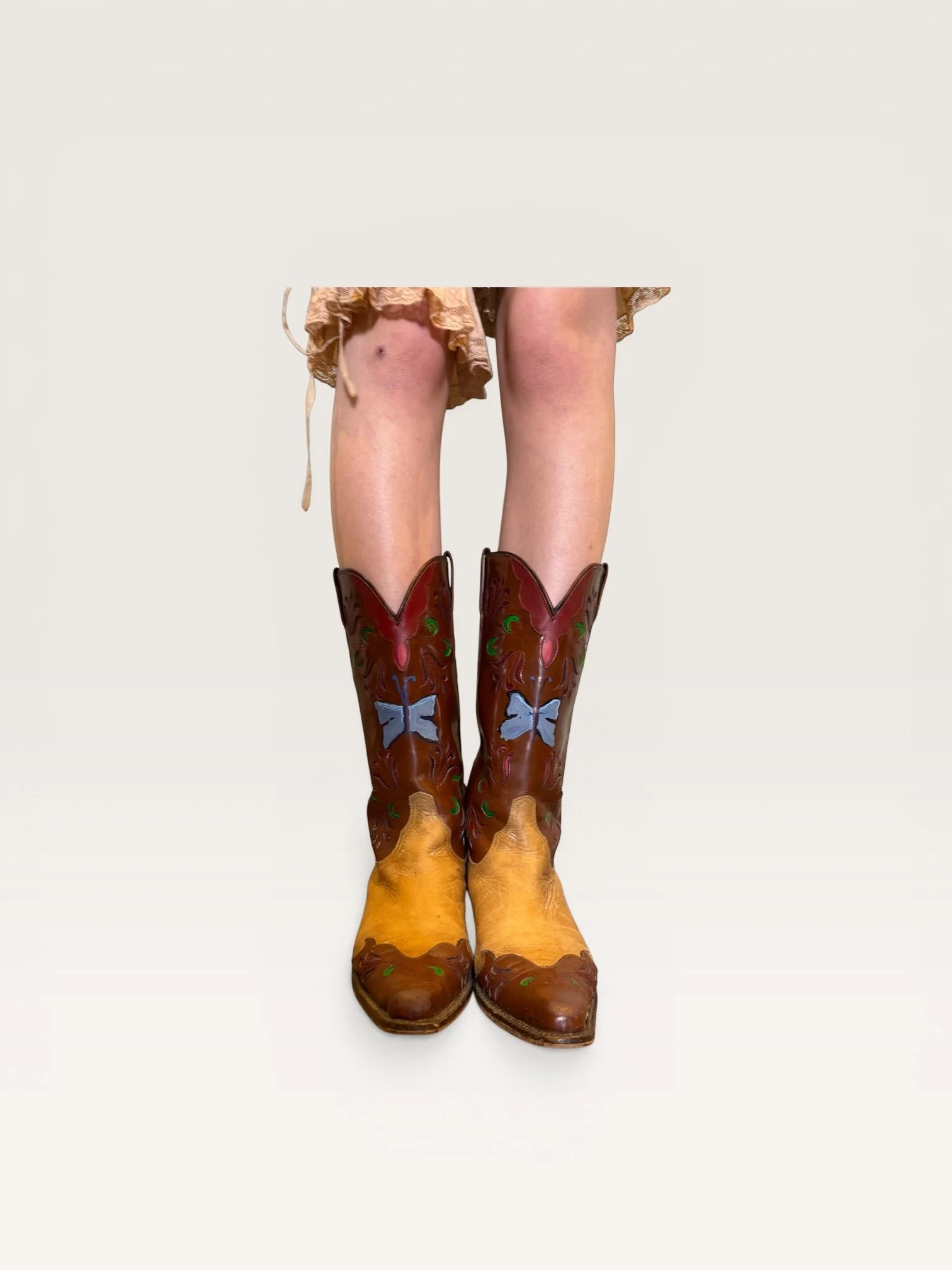 Marfa, original 70s tooled hand painted cowboy boots - Image 12