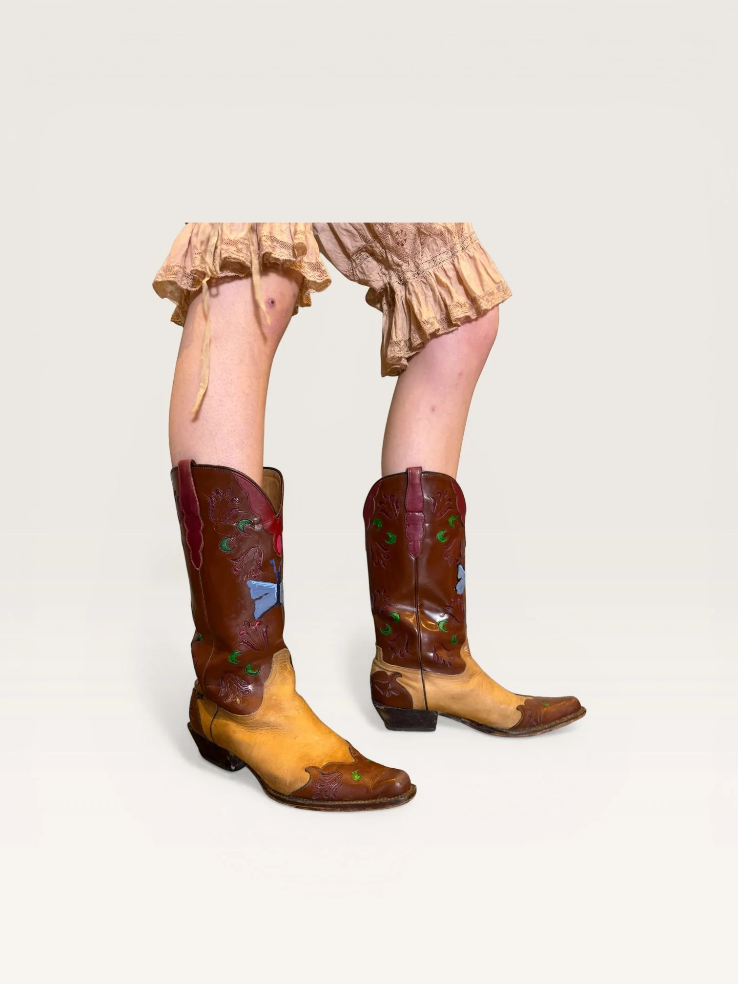 Marfa, original 70s tooled hand painted cowboy boots - Image 25
