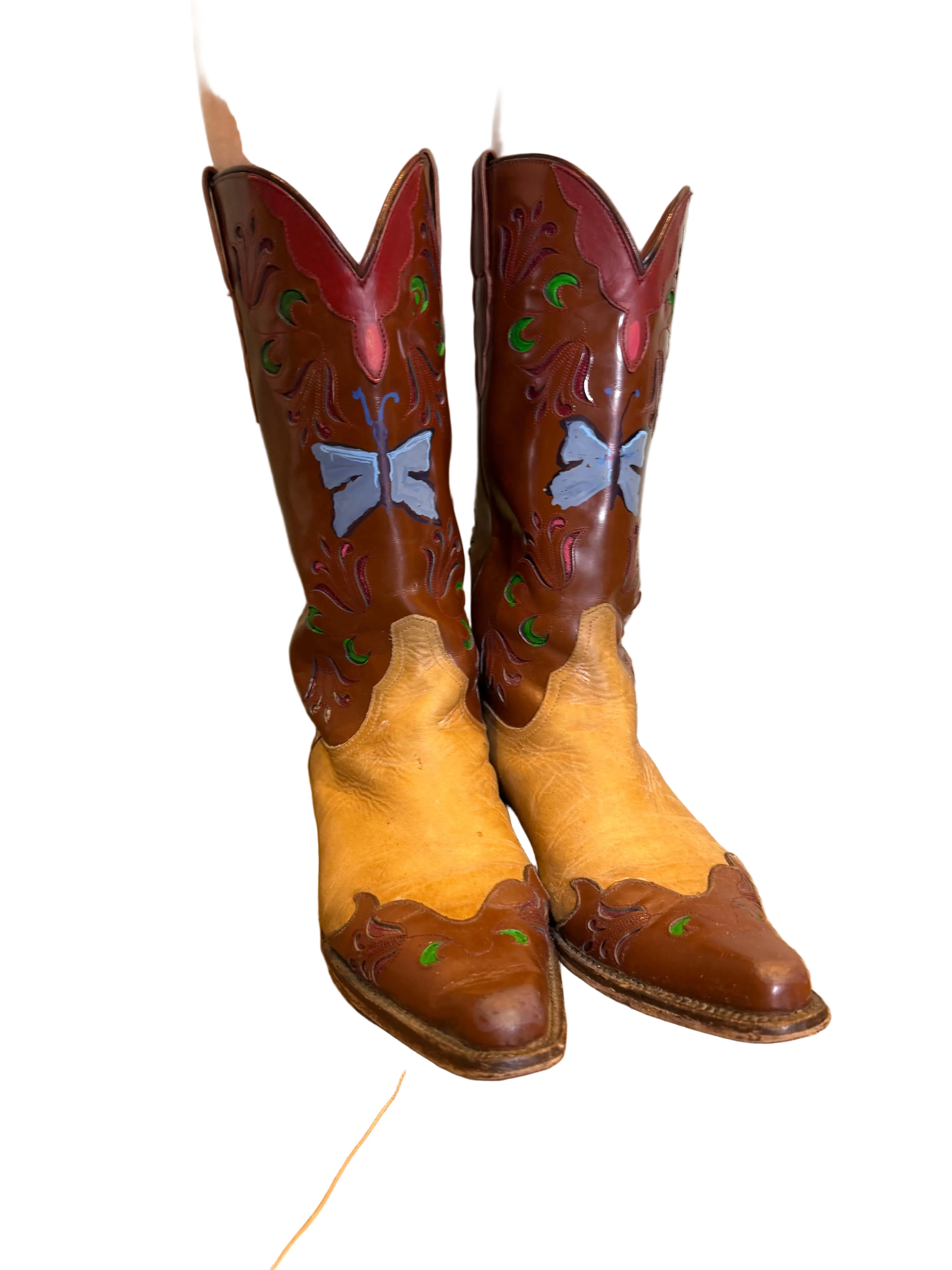Marfa, original 70s tooled hand painted cowboy boots - Image 28
