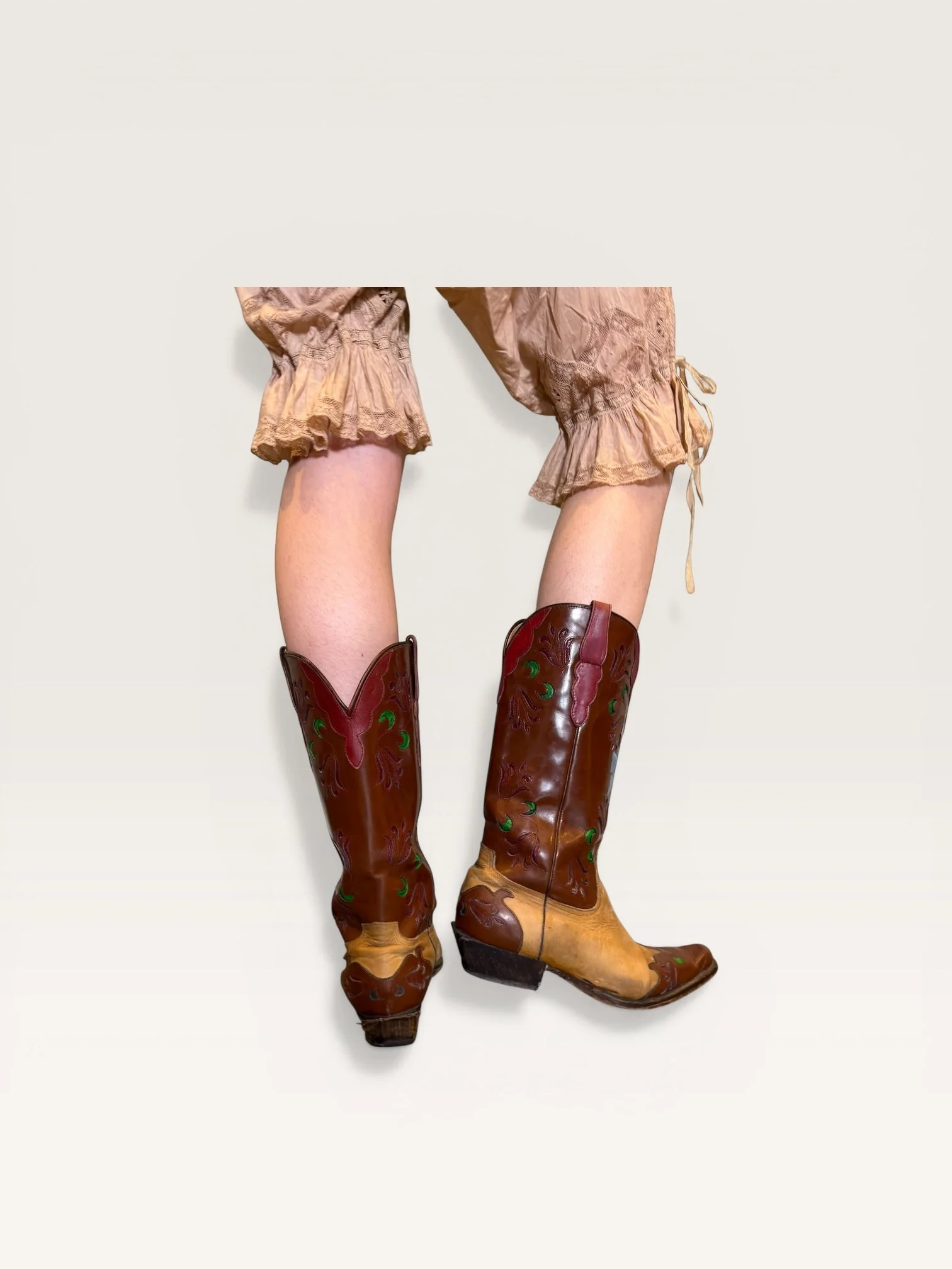 Marfa, original 70s tooled hand painted cowboy boots - Image 7