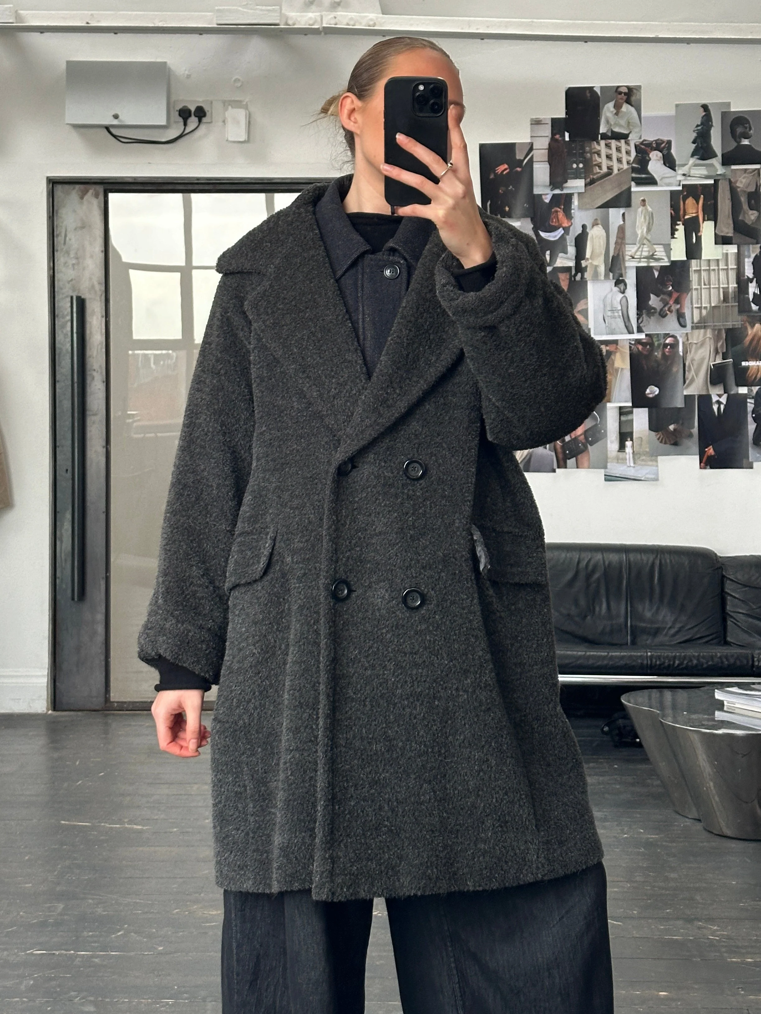 Max Mara 1990s Alpaca Wool Double Breasted Coat - XL - Image 17